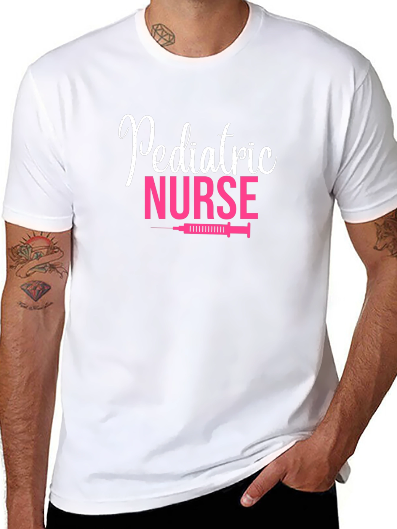 Pediatric Nurse Graphic Tee - Comfortable Black T-Shirt