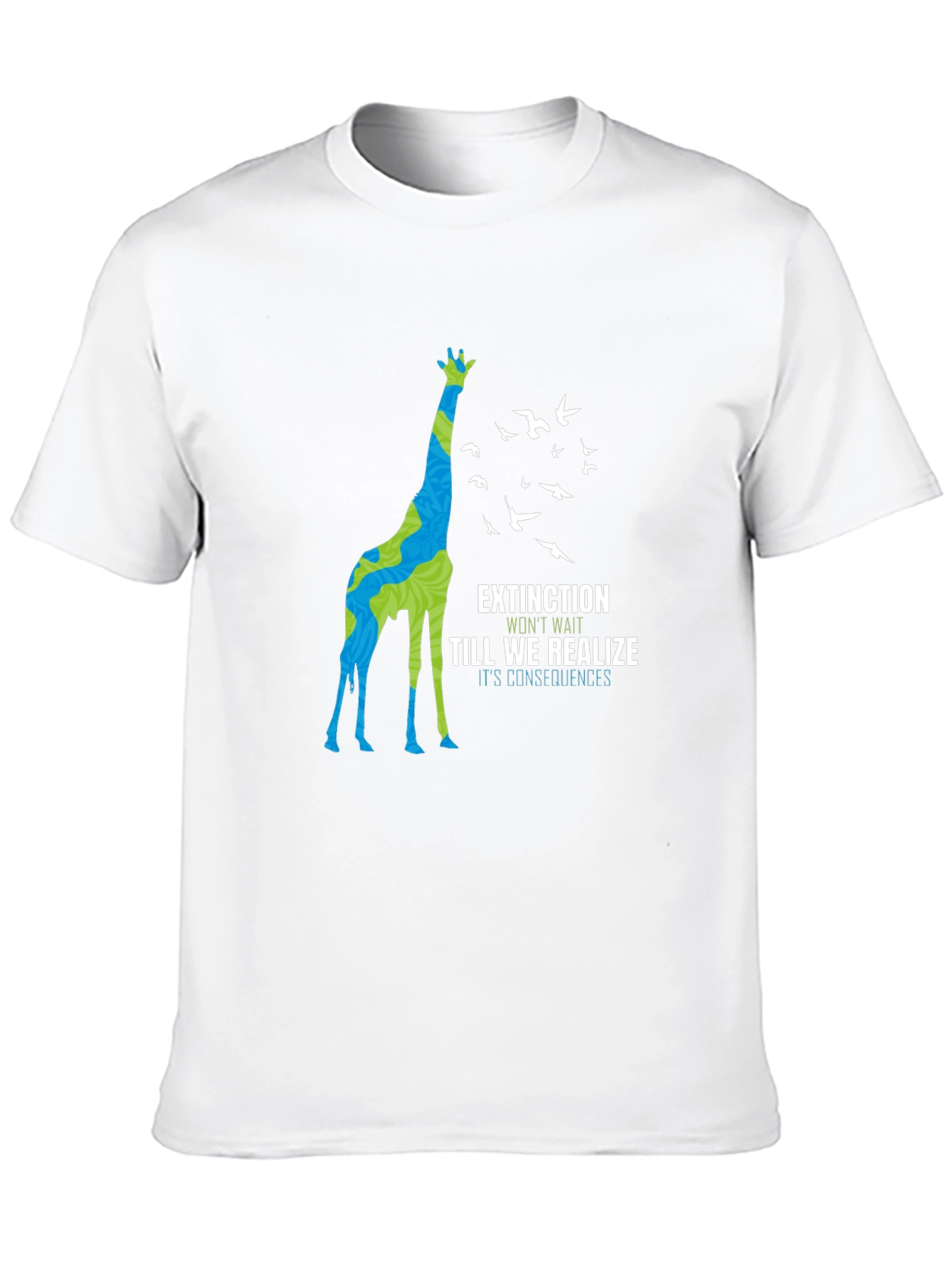Extinction Awareness Graphic Tee - Giraffe Design