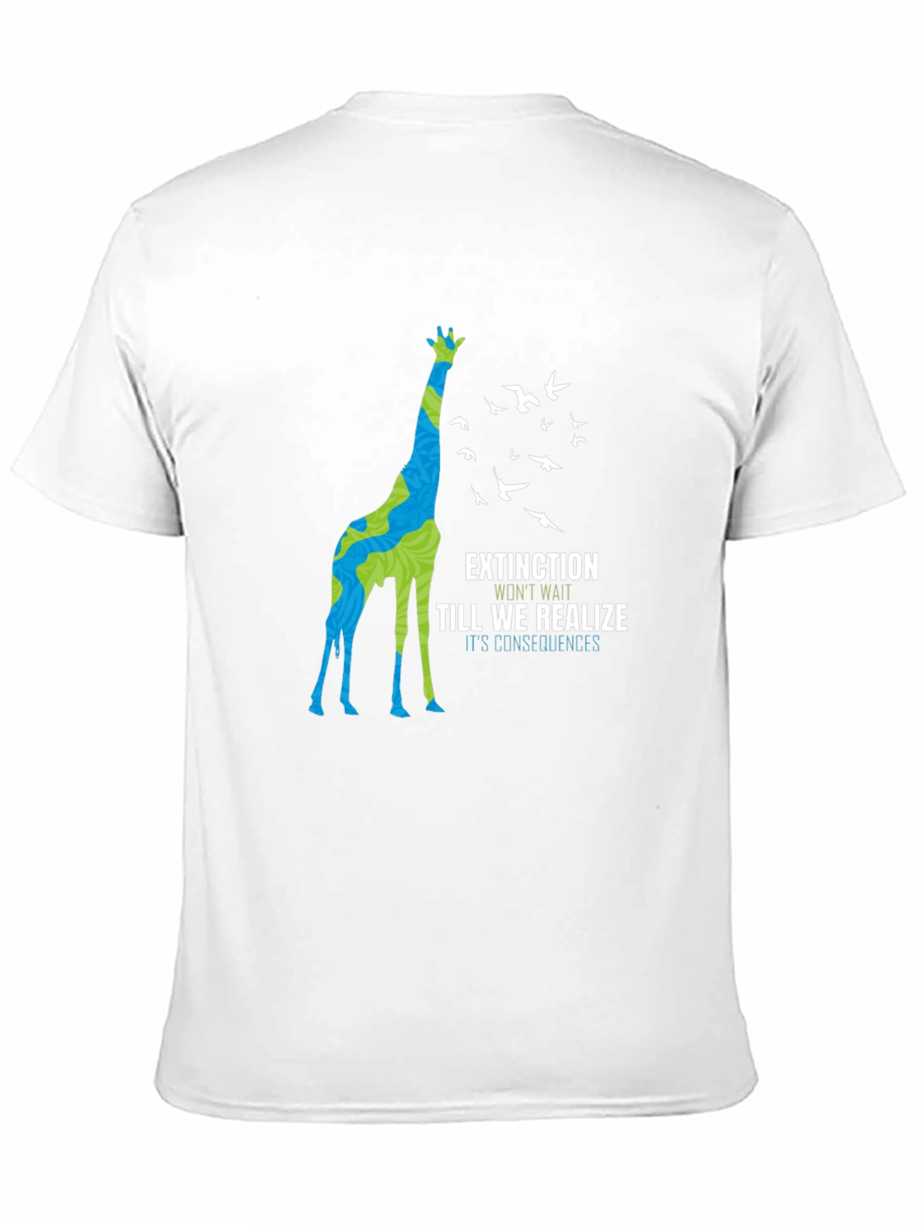 Extinction Awareness Graphic Tee - Giraffe Design