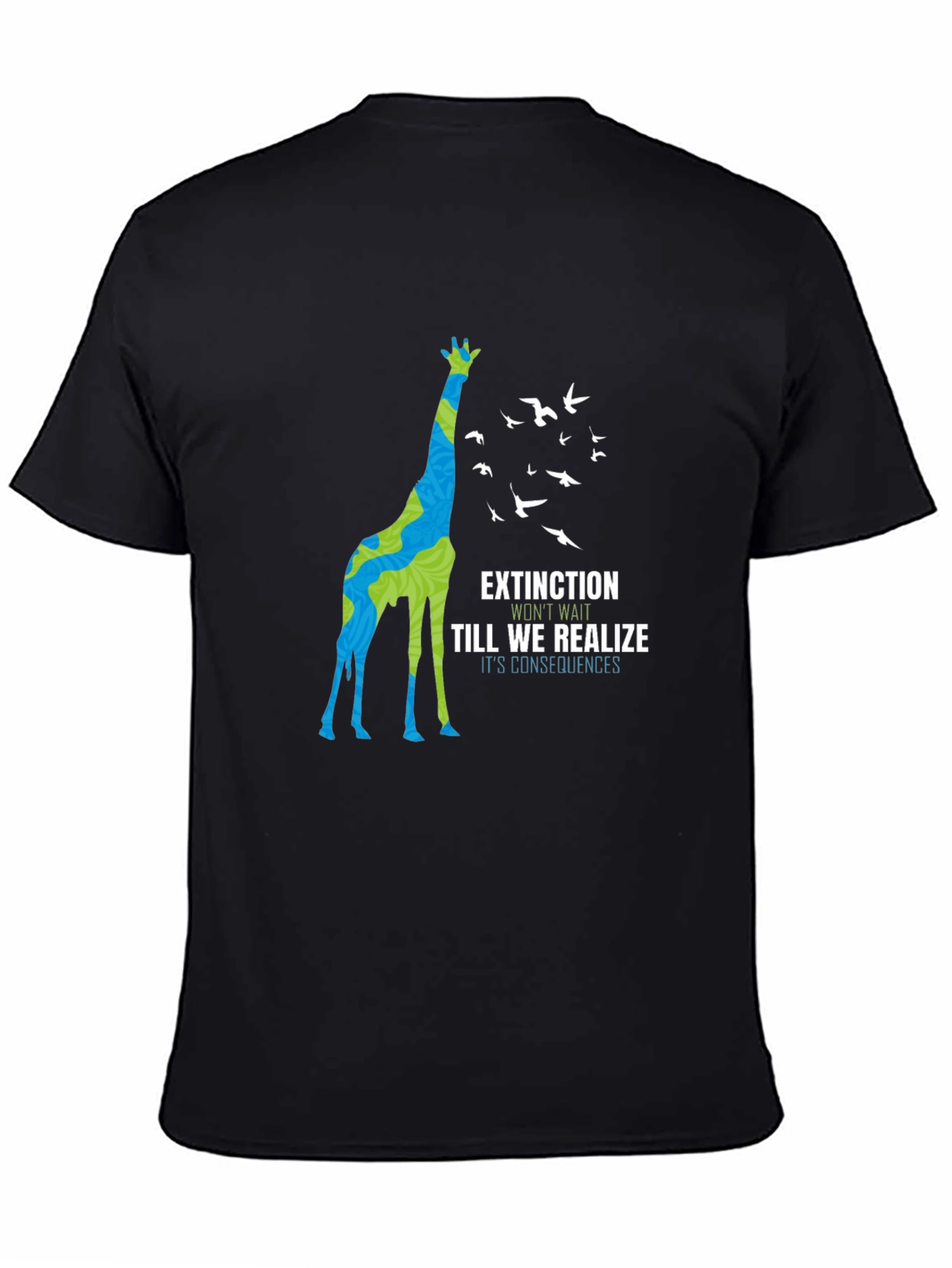 Extinction Awareness Graphic Tee - Giraffe Design