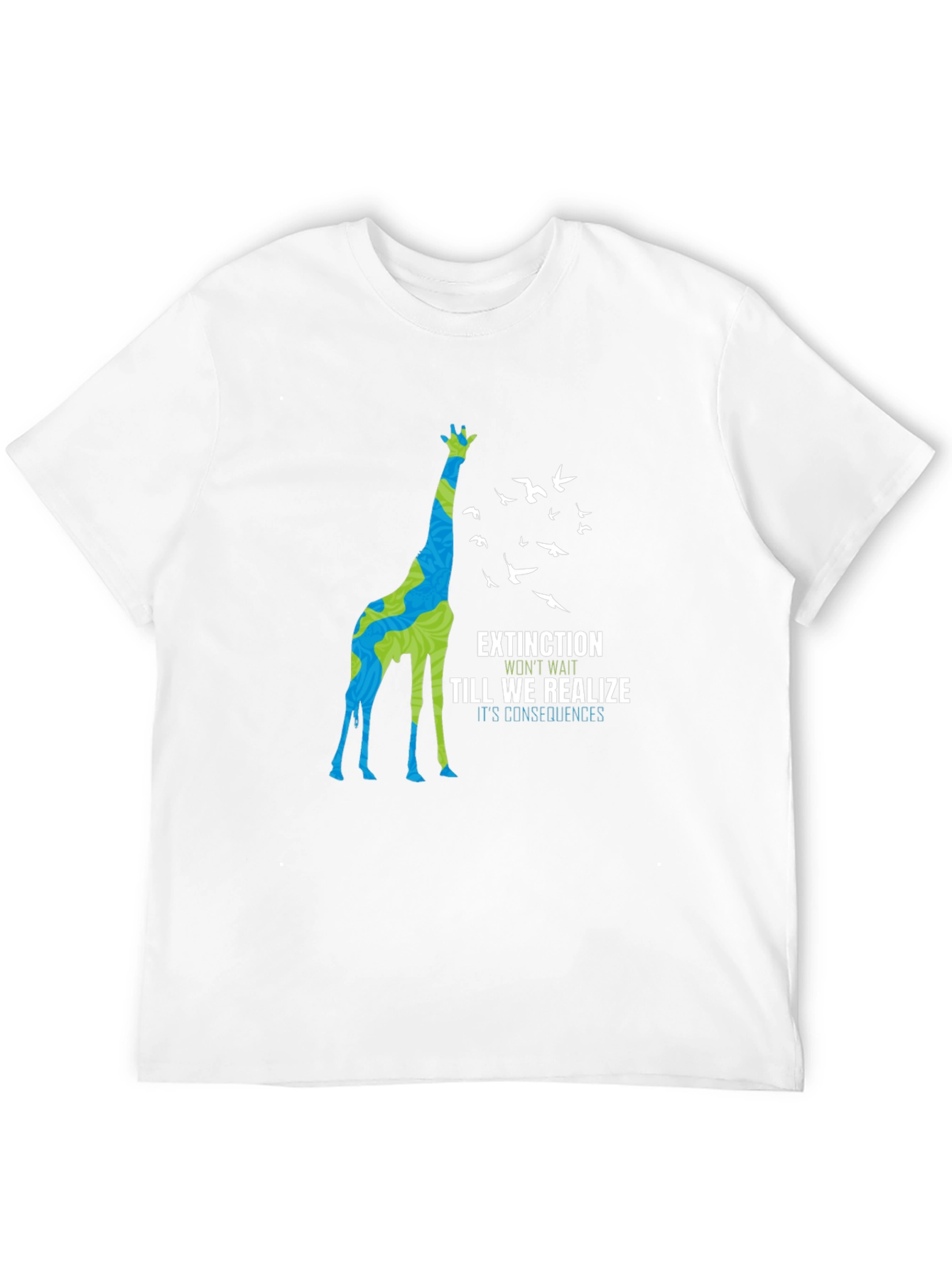 Extinction Awareness Graphic Tee - Giraffe Design