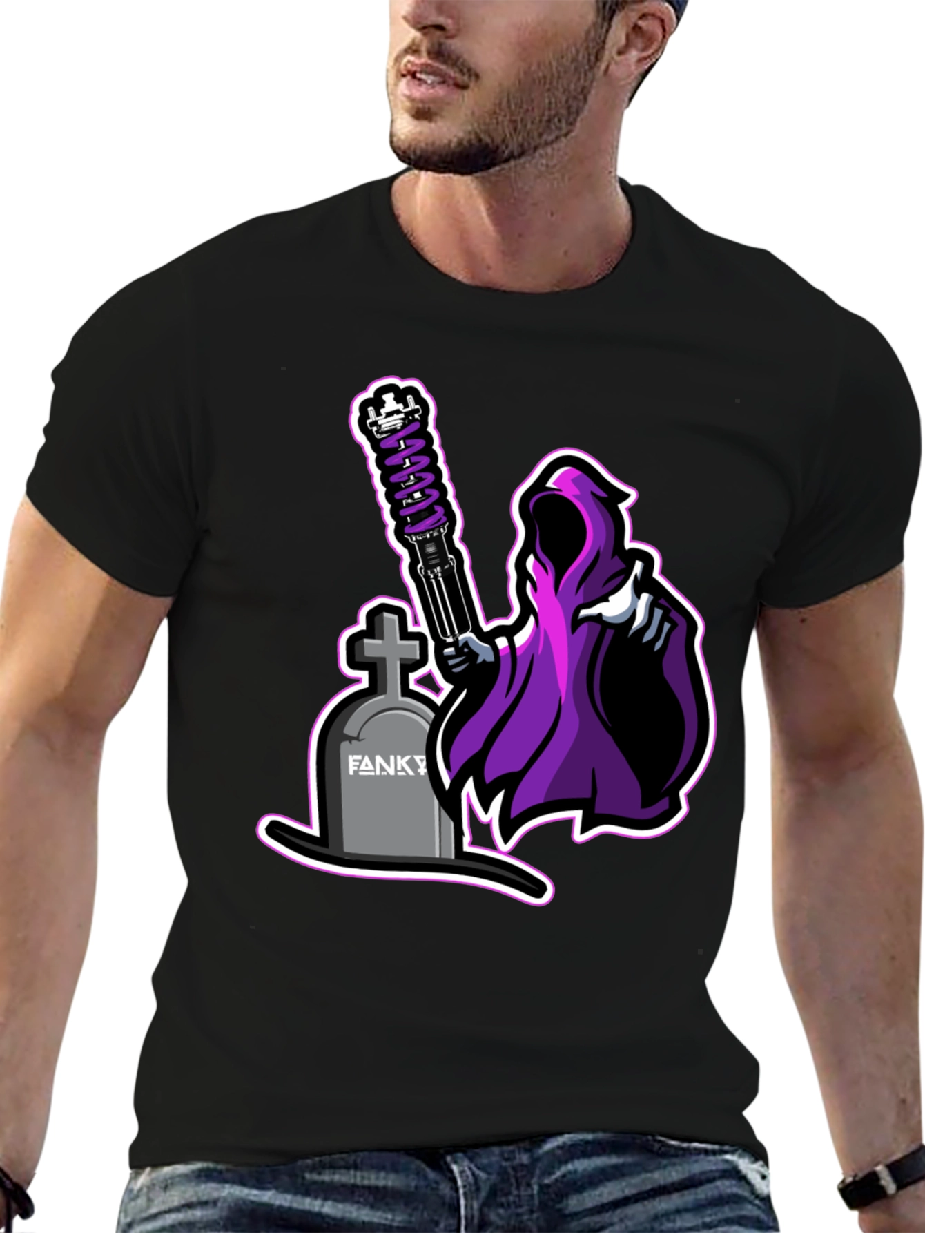 Grim Reaper Car Part Graphic Tee