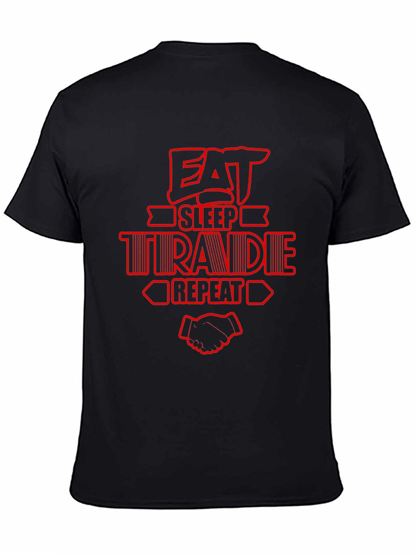 Eat Sleep Trade Repeat Graphic Tee - Black