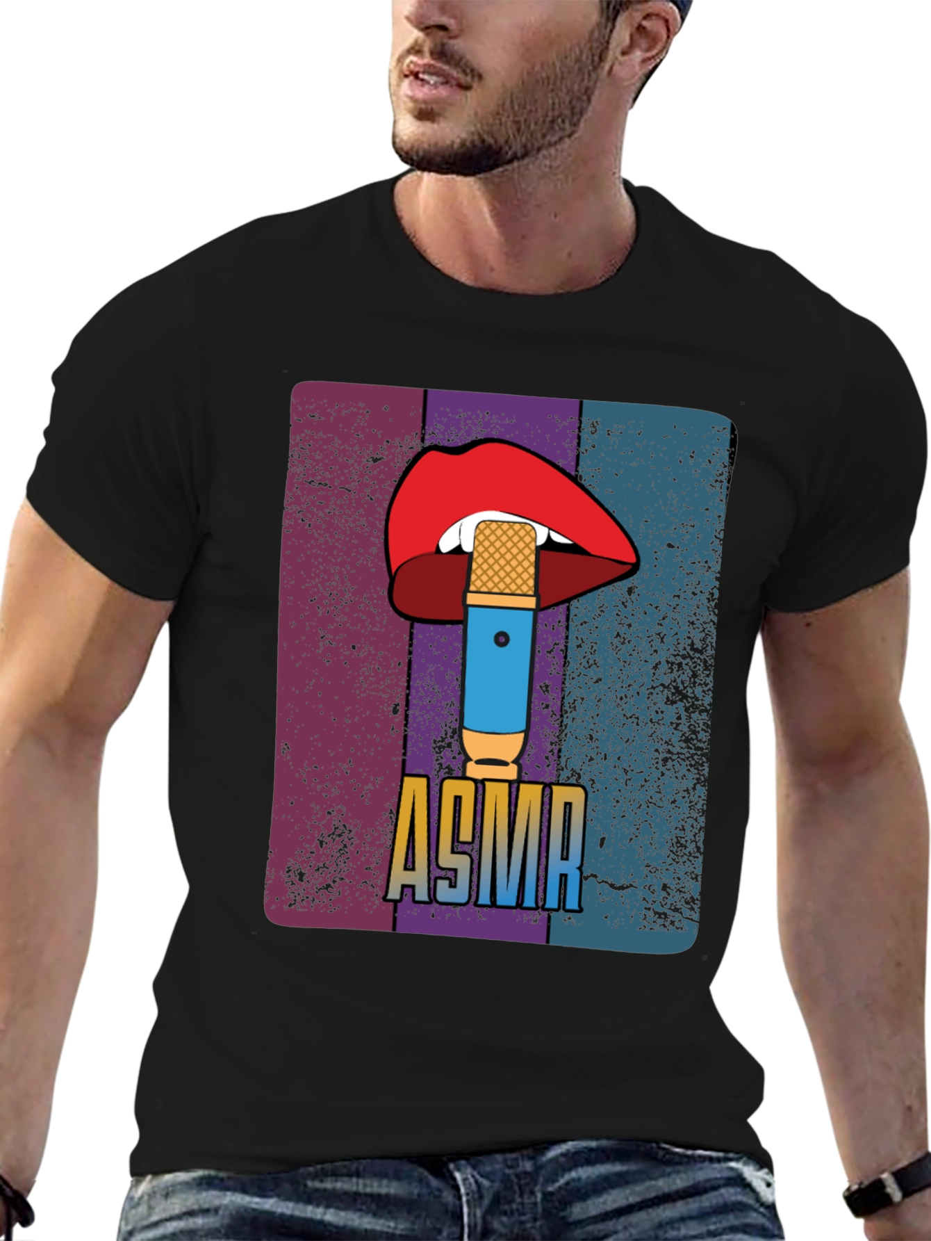 ASMR Lips & Microphone Graphic Tee