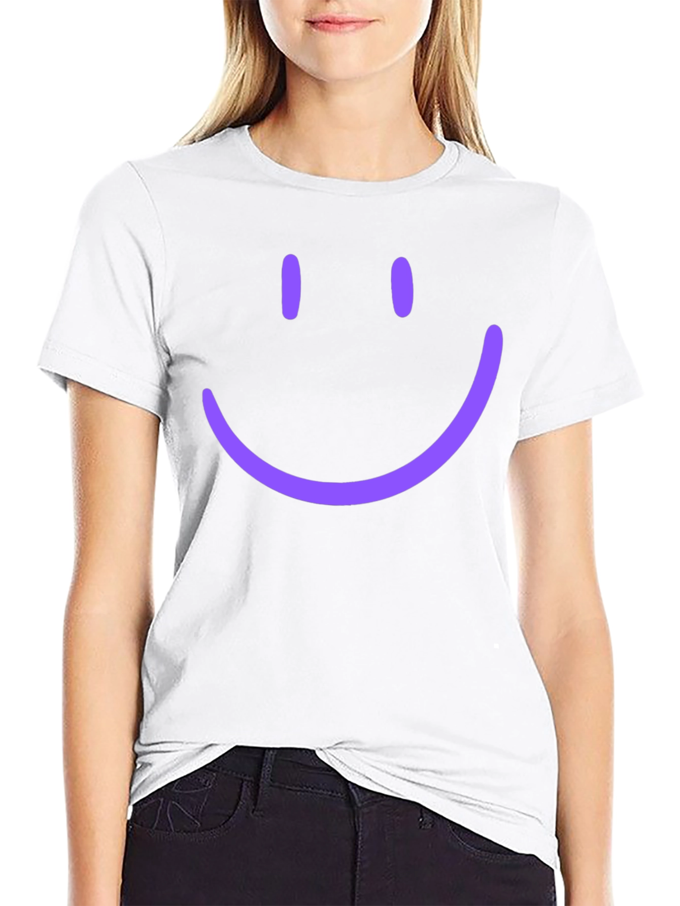 Smiley Face Graphic Tee - Casual Comfort