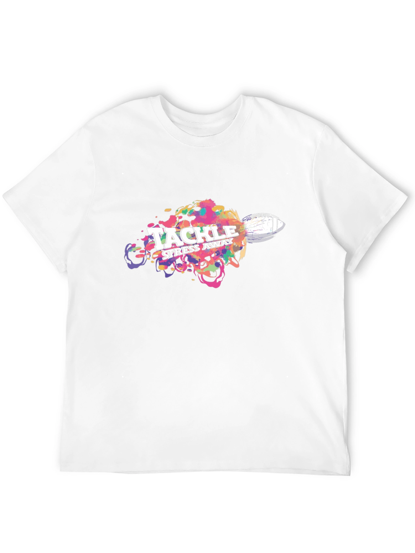 Tackle Stress Away T-Shirt - Football Design