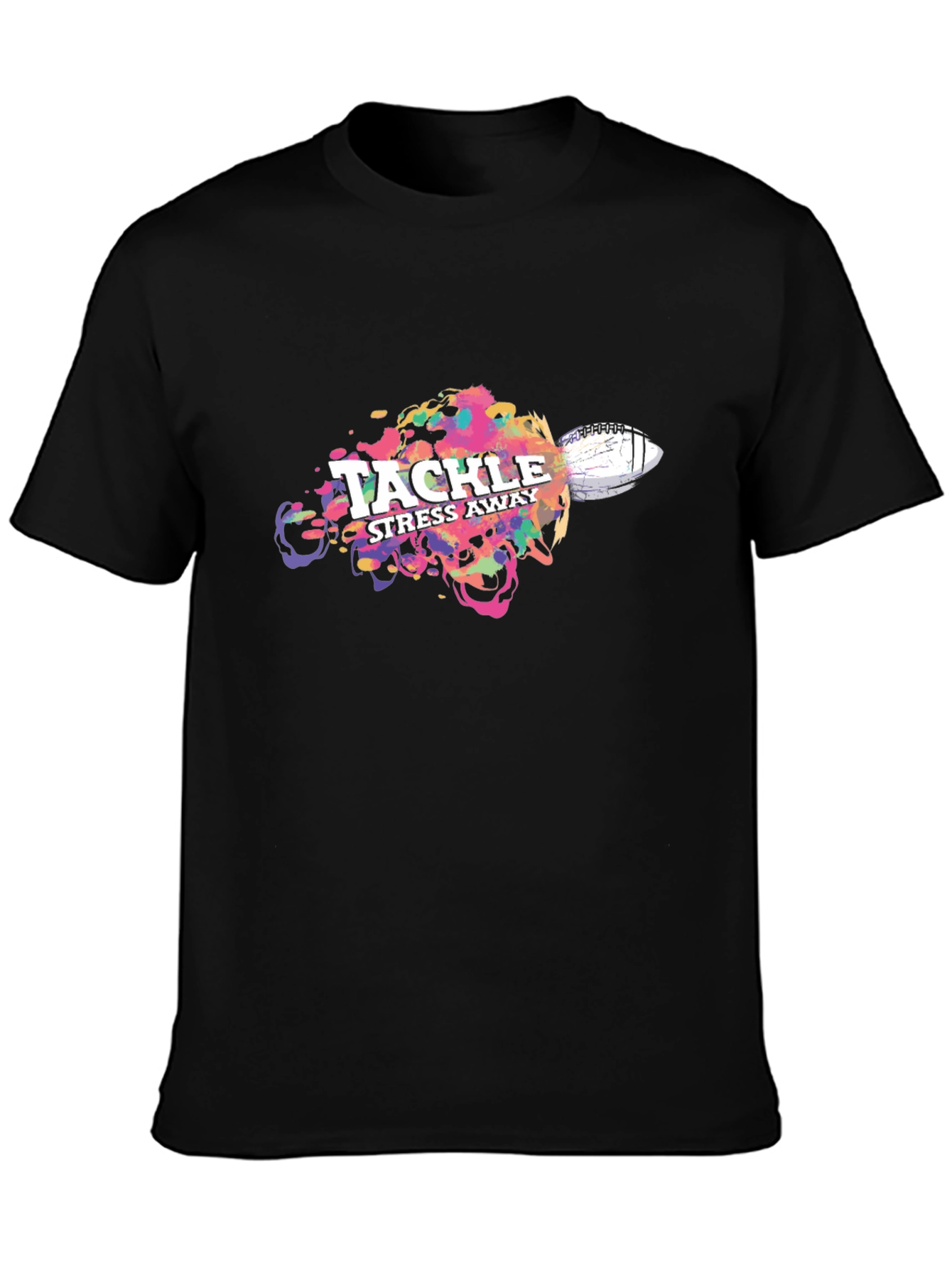 Tackle Stress Away T-Shirt - Football Design