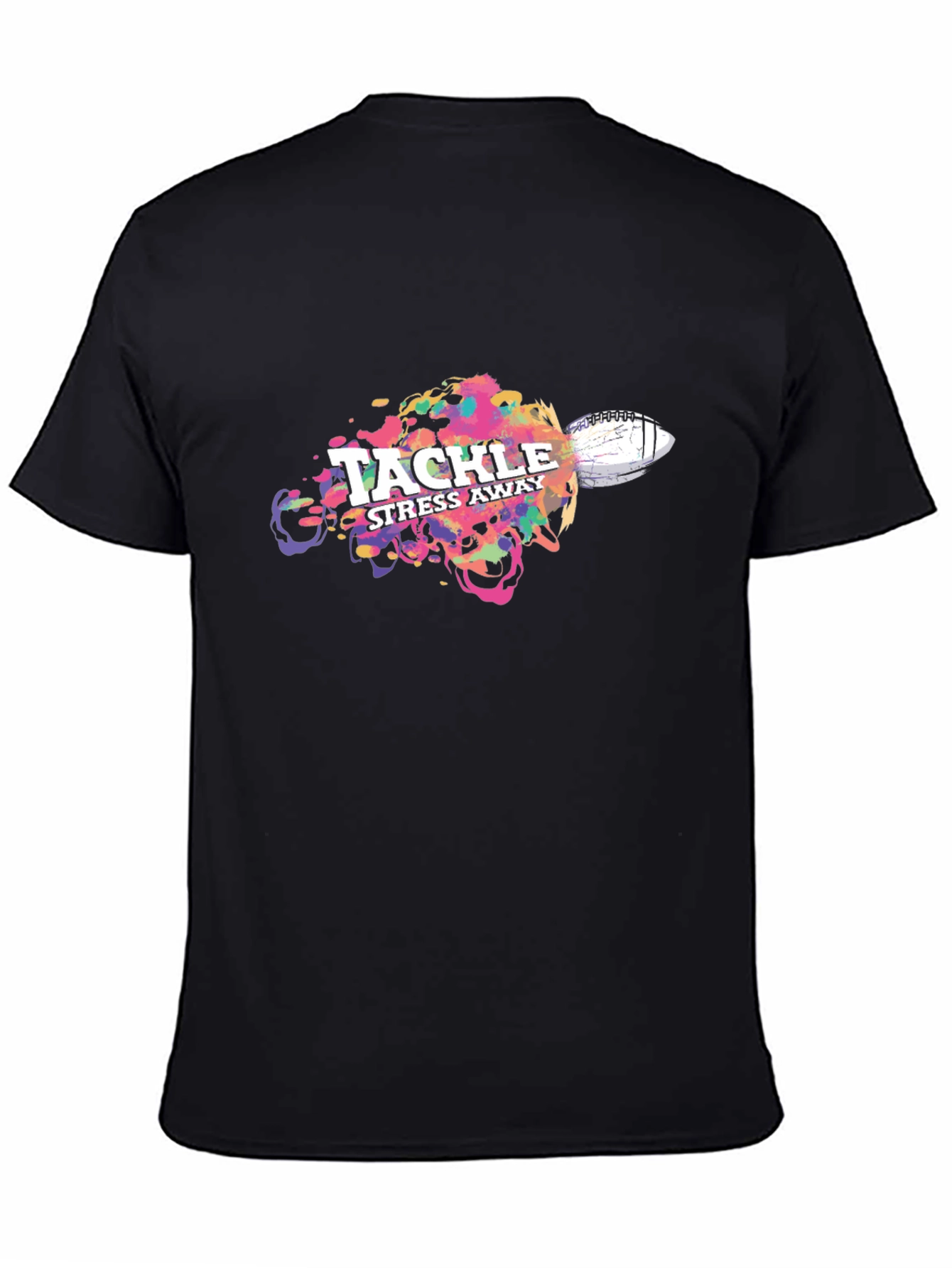 Tackle Stress Away T-Shirt - Football Design