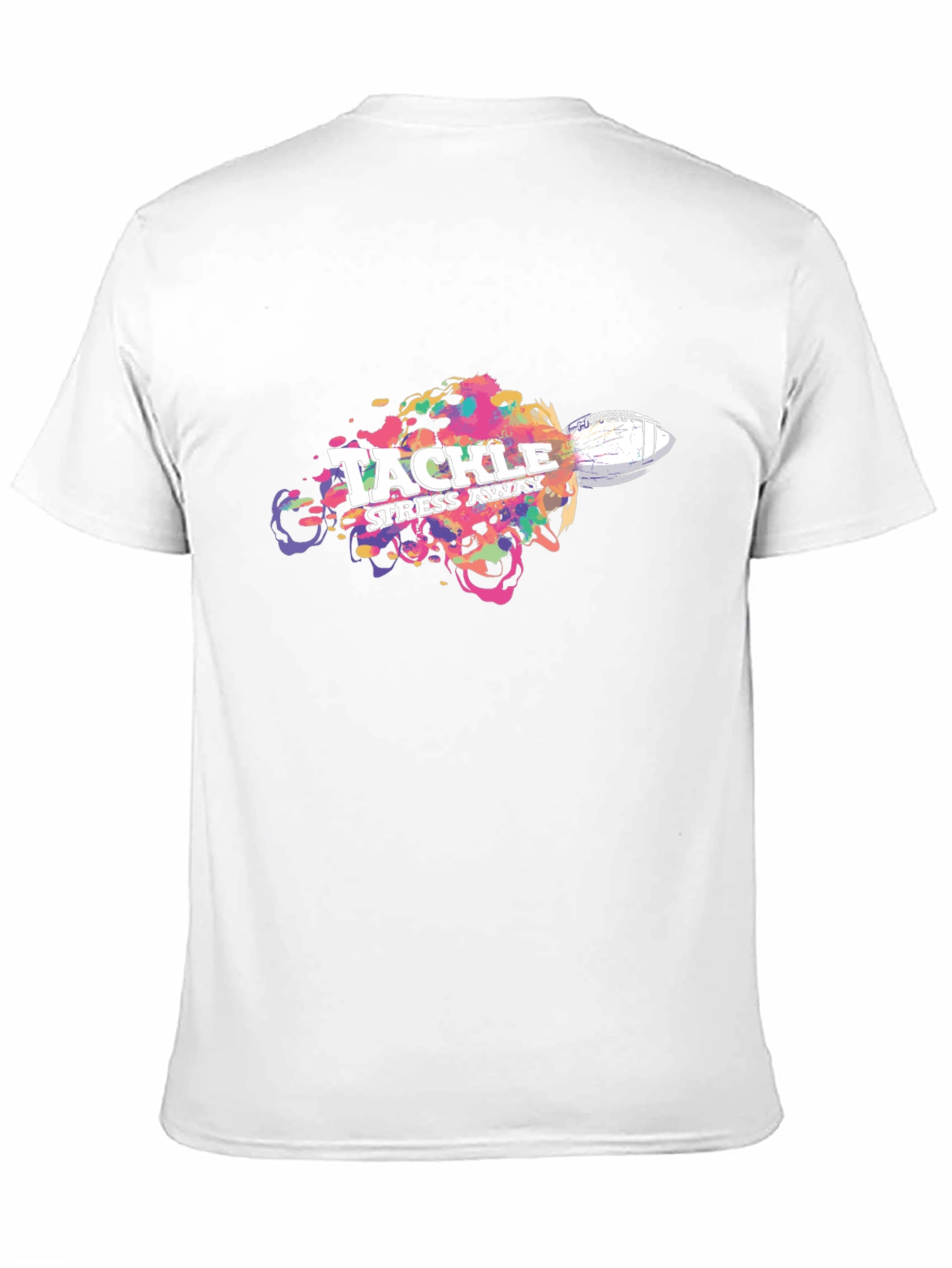 Tackle Stress Away T-Shirt - Football Design