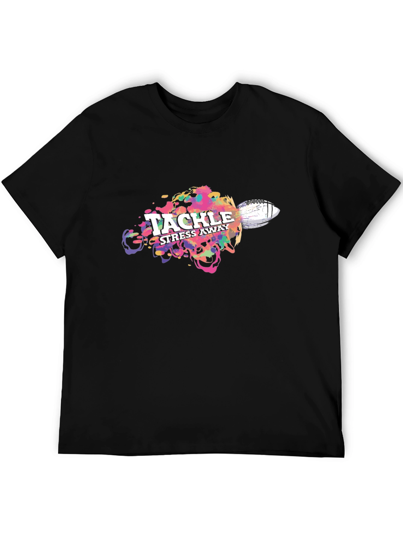 Tackle Stress Away T-Shirt - Football Design