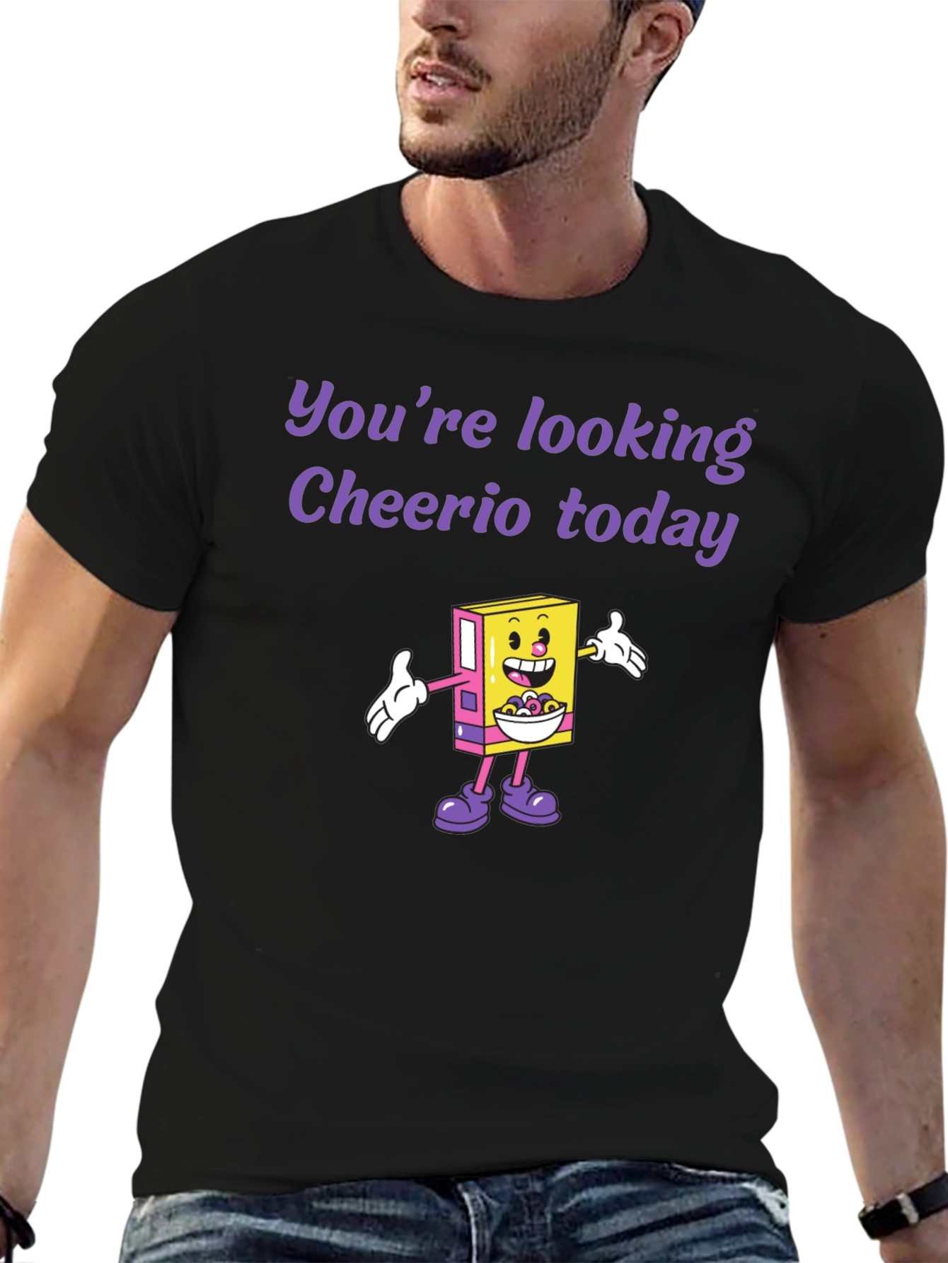 Cheerio Today Graphic Tee - Funny Cereal Lover Shirt