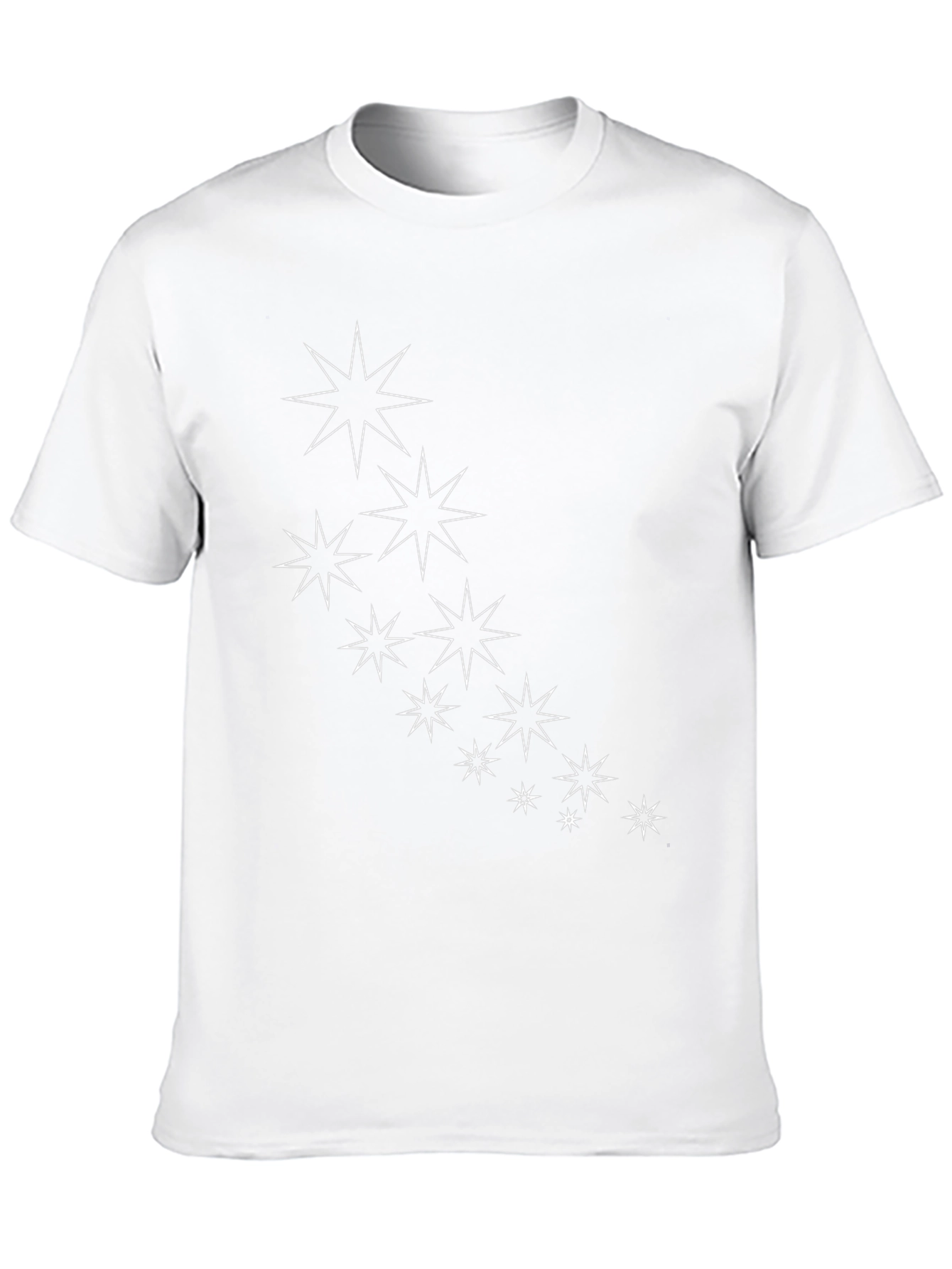 Stylish Black Tee with Star Burst Design