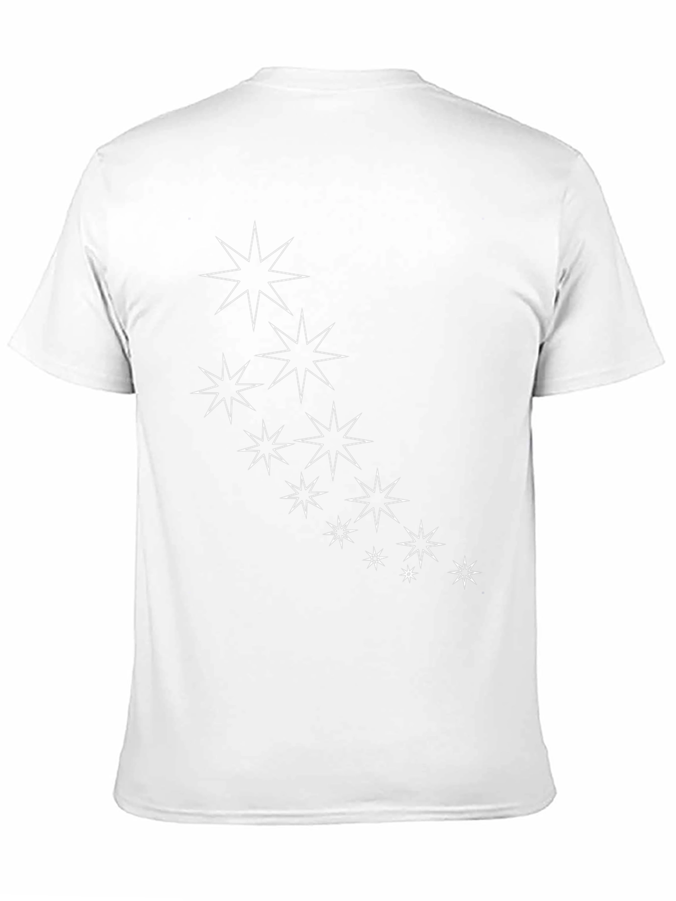 Stylish Black Tee with Star Burst Design