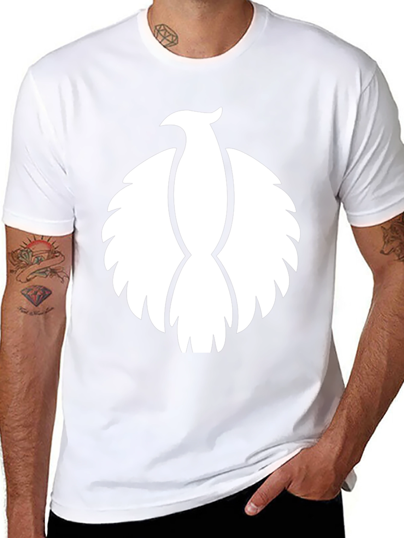 Phoenix Graphic Black T-Shirt - Iconic Design