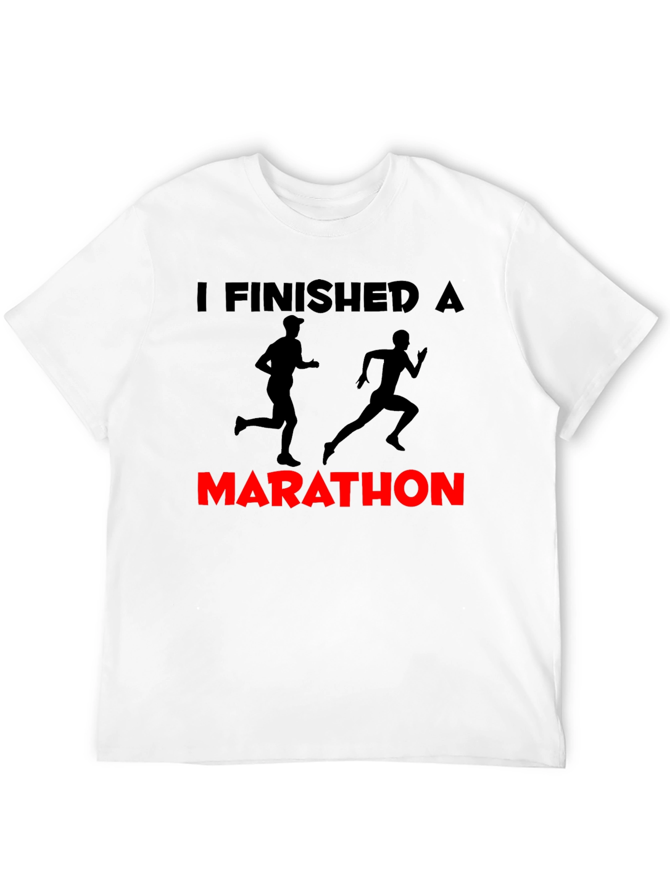 I Finished a Marathon Black Graphic Tee