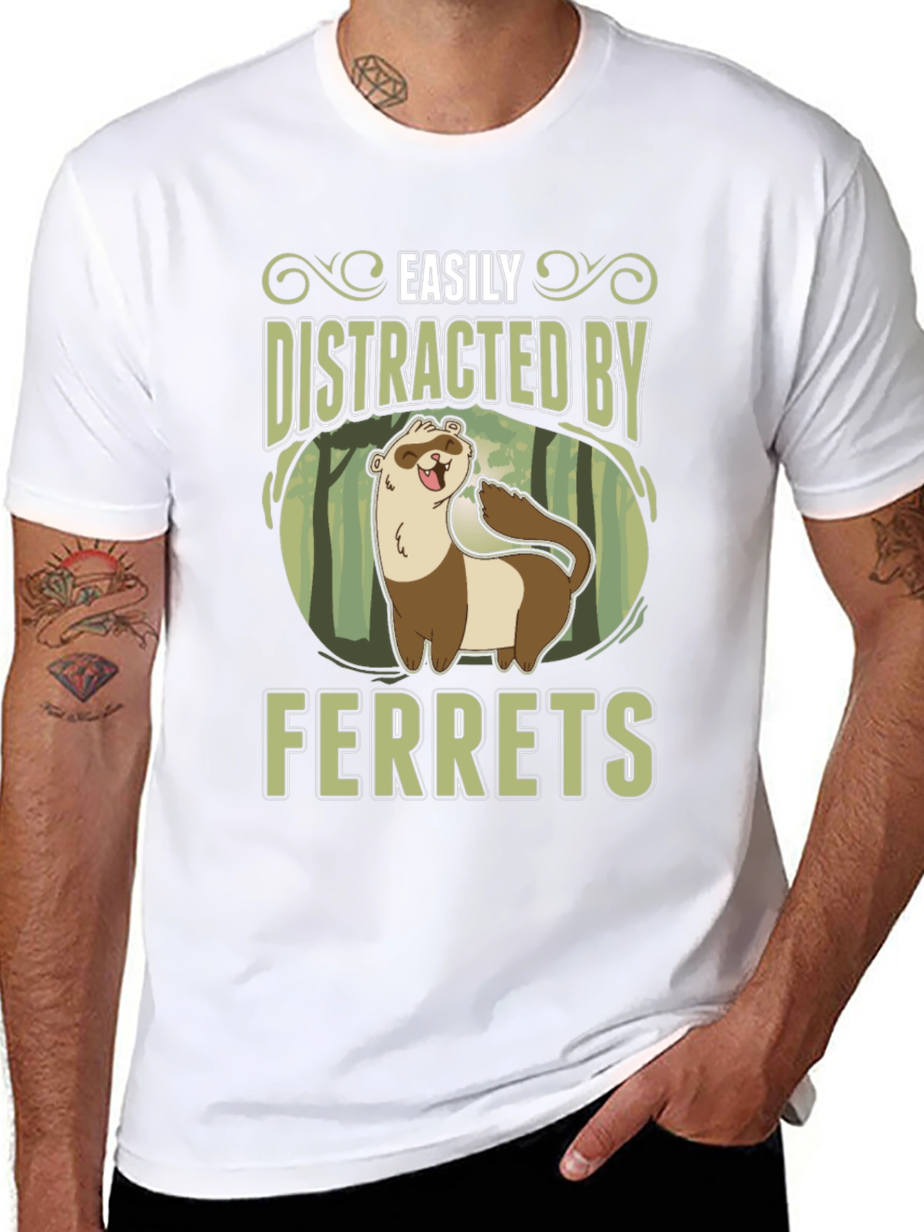 Easily Distracted By Ferrets T-Shirt