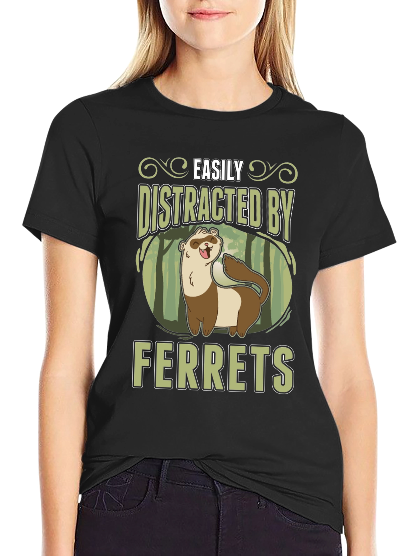 Easily Distracted By Ferrets T-Shirt