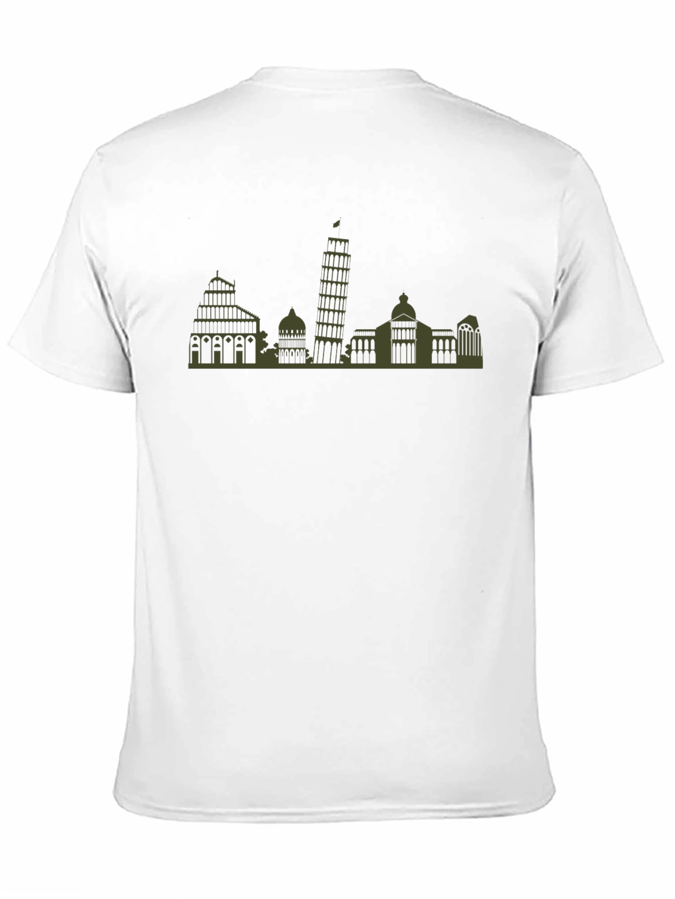 Pisa Skyline T-Shirt - Mens Black Tee