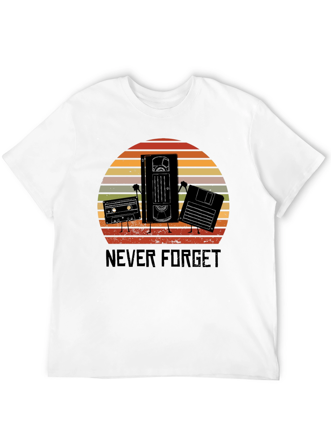 Never Forget Retro Tech T-Shirt