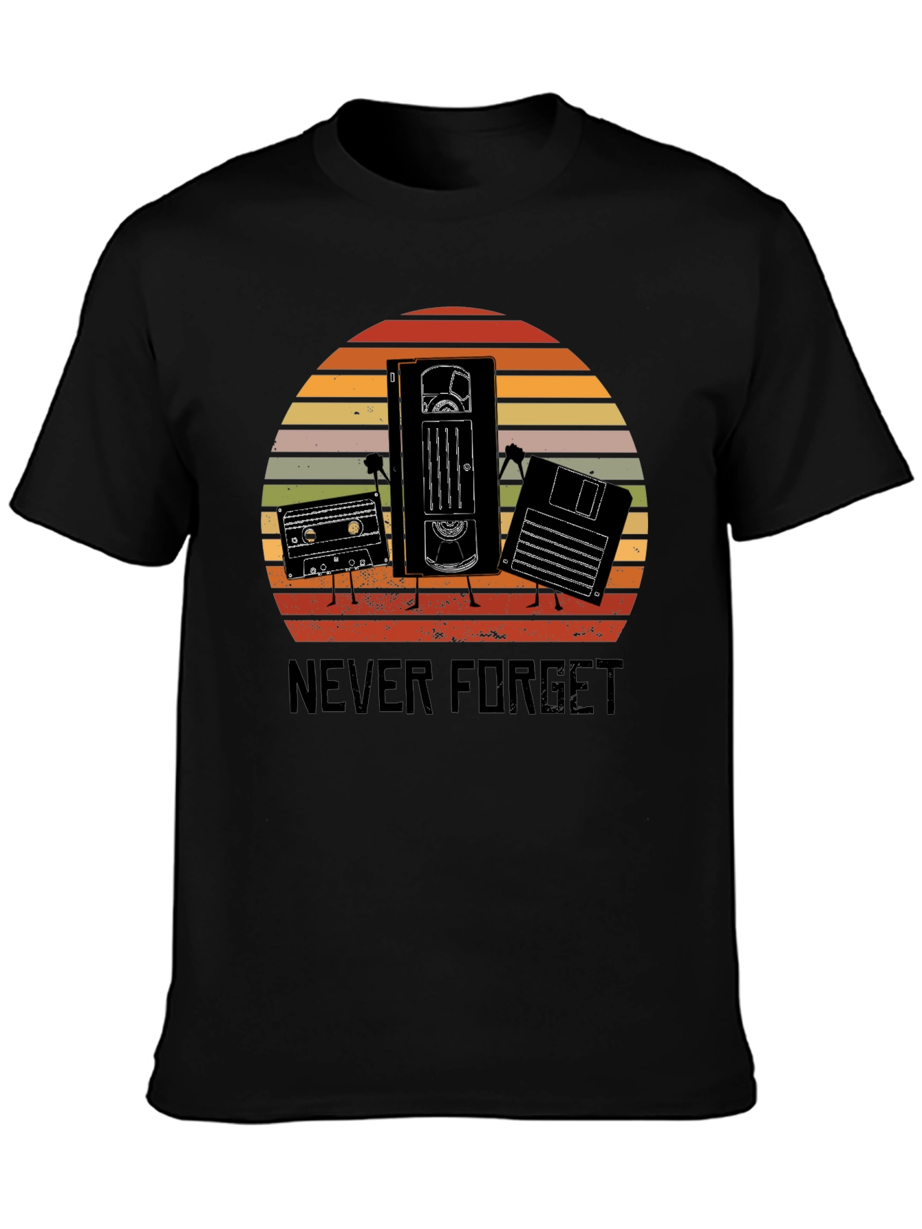 Never Forget Retro Tech T-Shirt