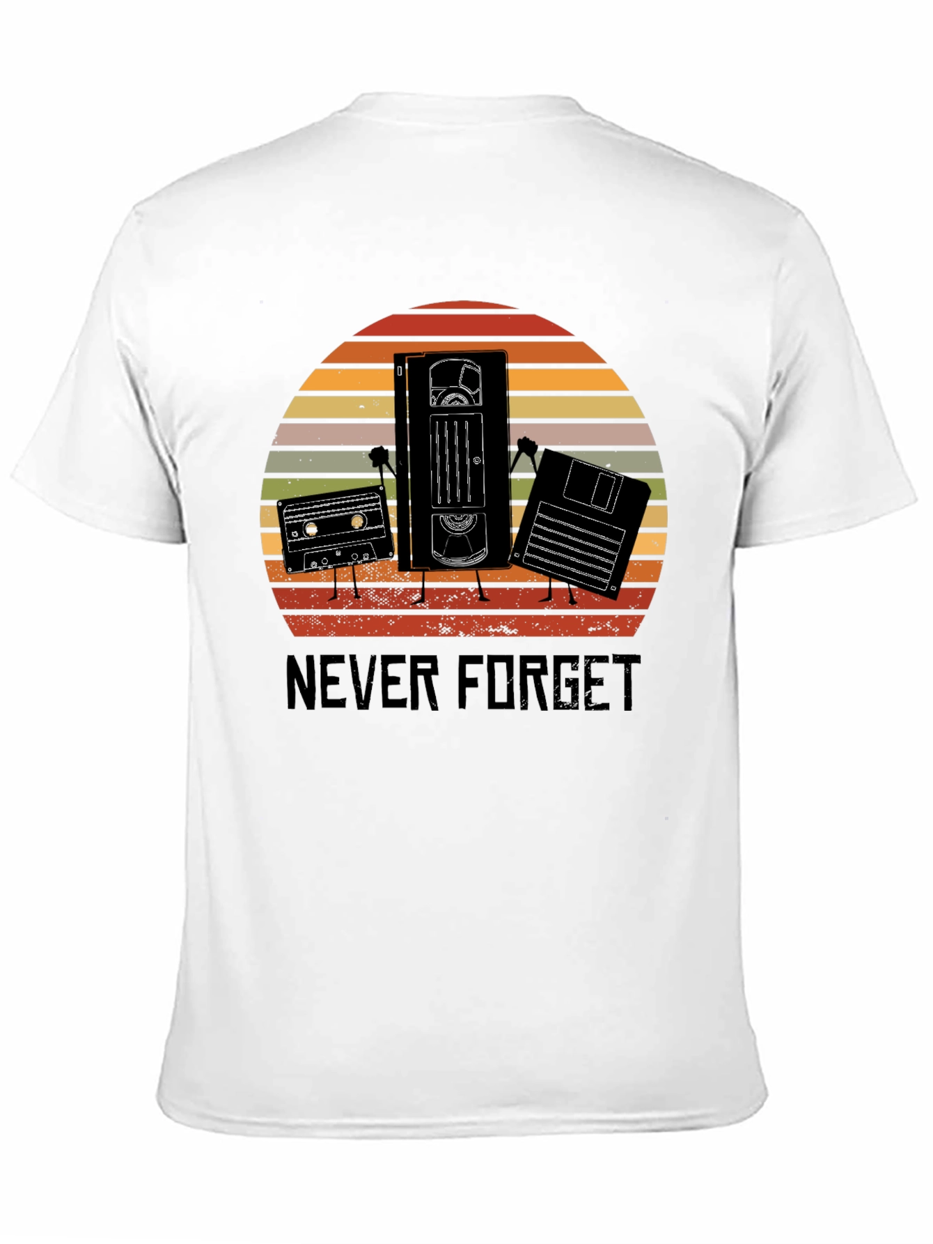 Never Forget Retro Tech T-Shirt