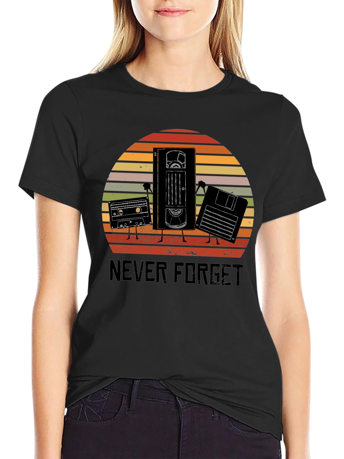 Never Forget Retro Tech T-Shirt