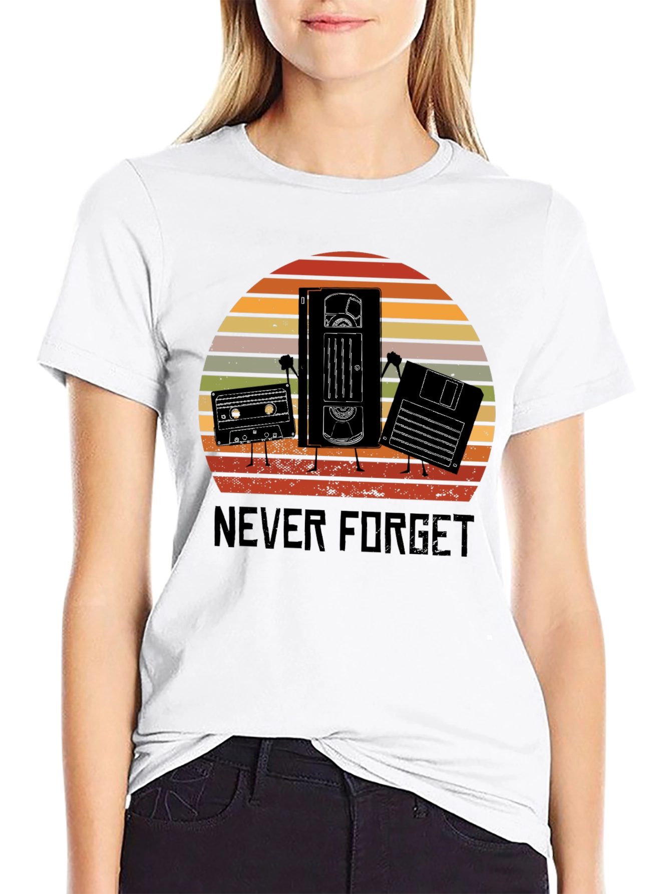 Never Forget Retro Tech T-Shirt