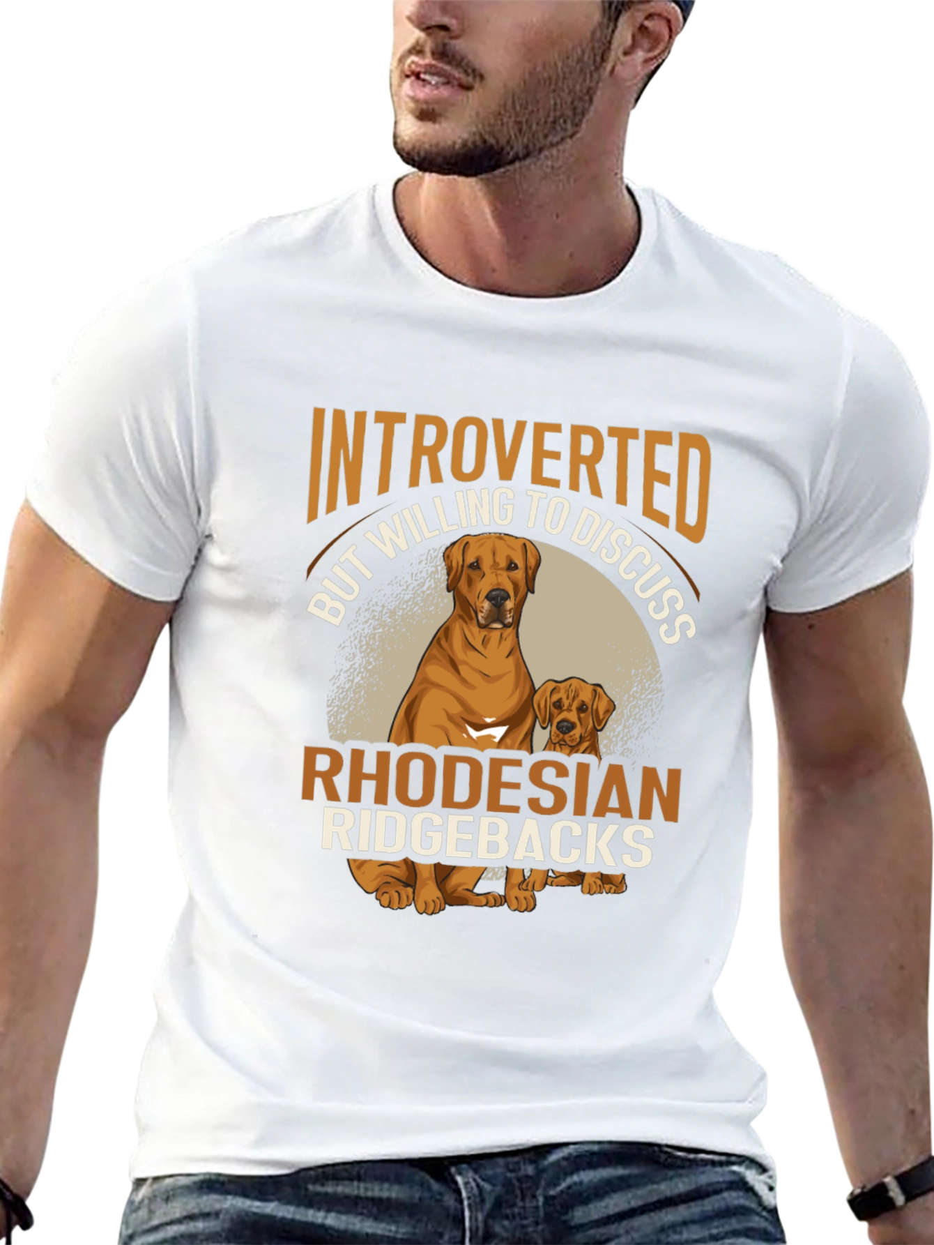 Introverted Ridgeback Lover T-Shirt – Funny Dog Lover Tee