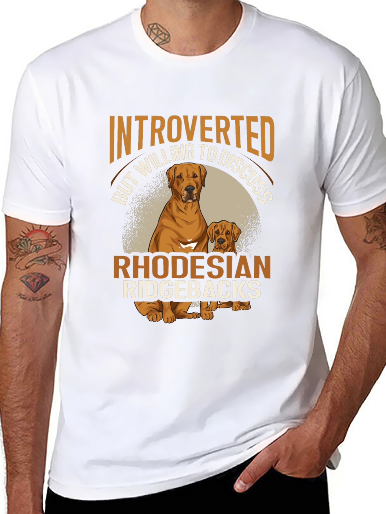 Introverted Ridgeback Lover T-Shirt – Funny Dog Lover Tee