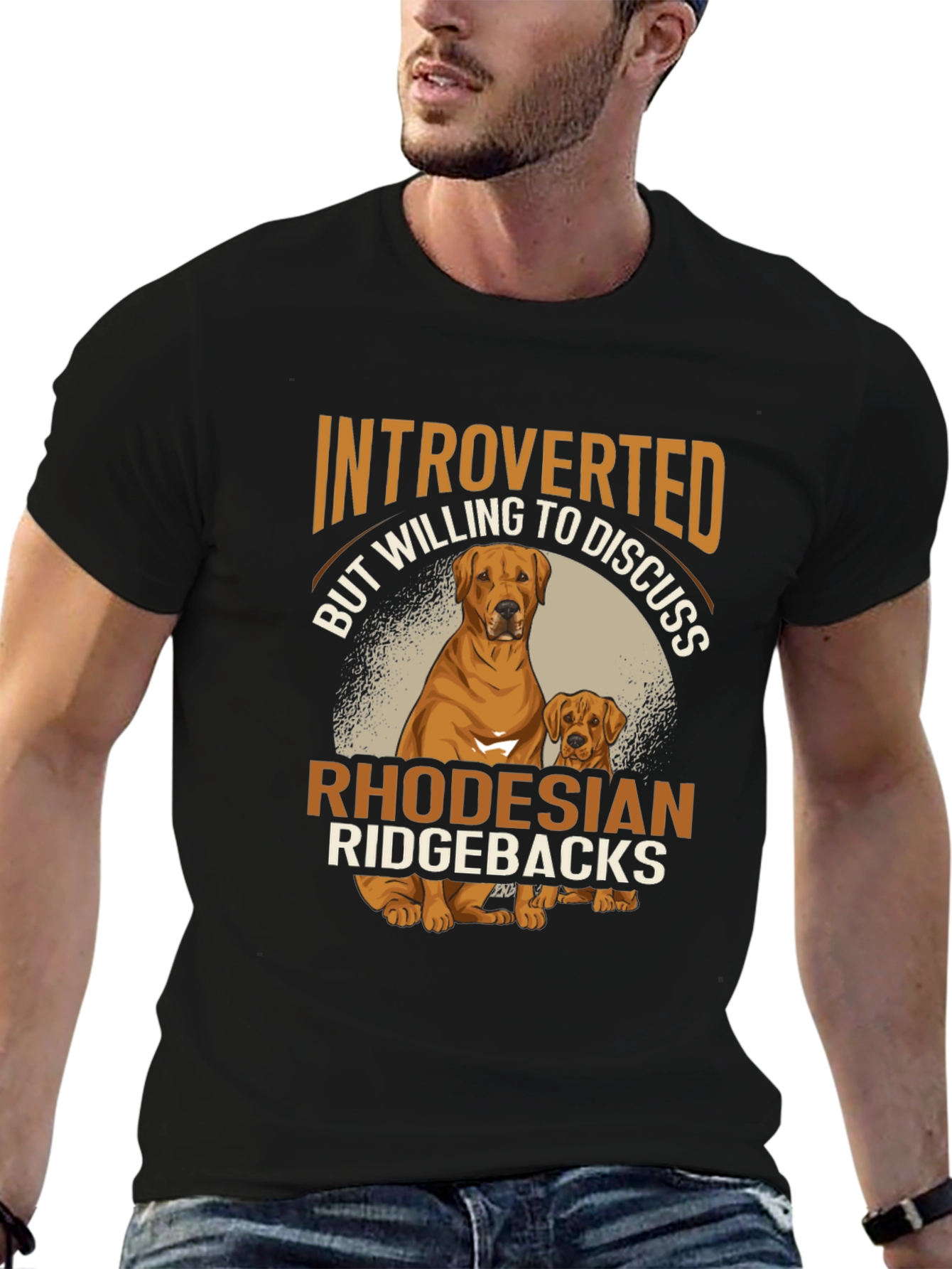 Introverted Ridgeback Lover T-Shirt – Funny Dog Lover Tee