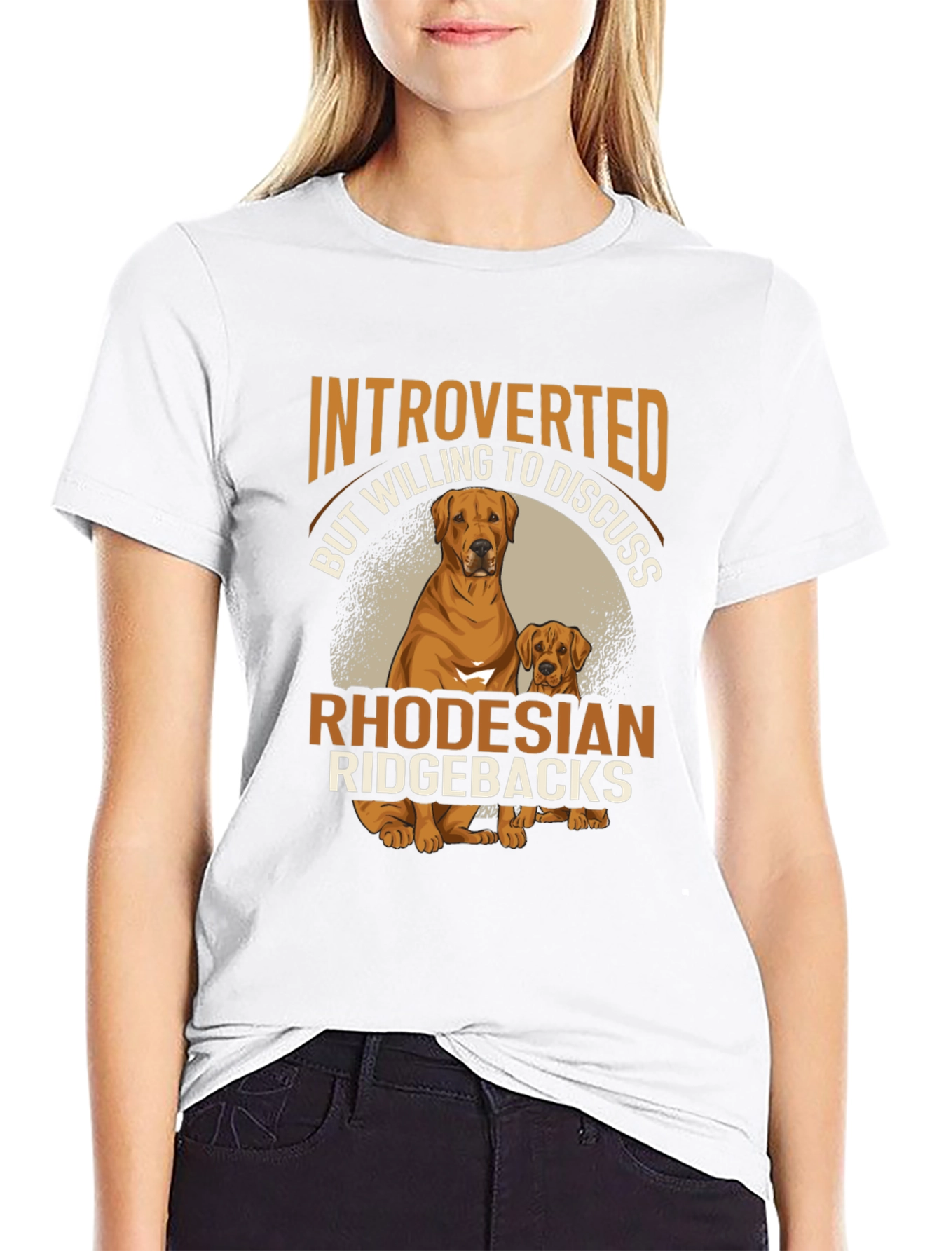 Introverted Ridgeback Lover T-Shirt – Funny Dog Lover Tee
