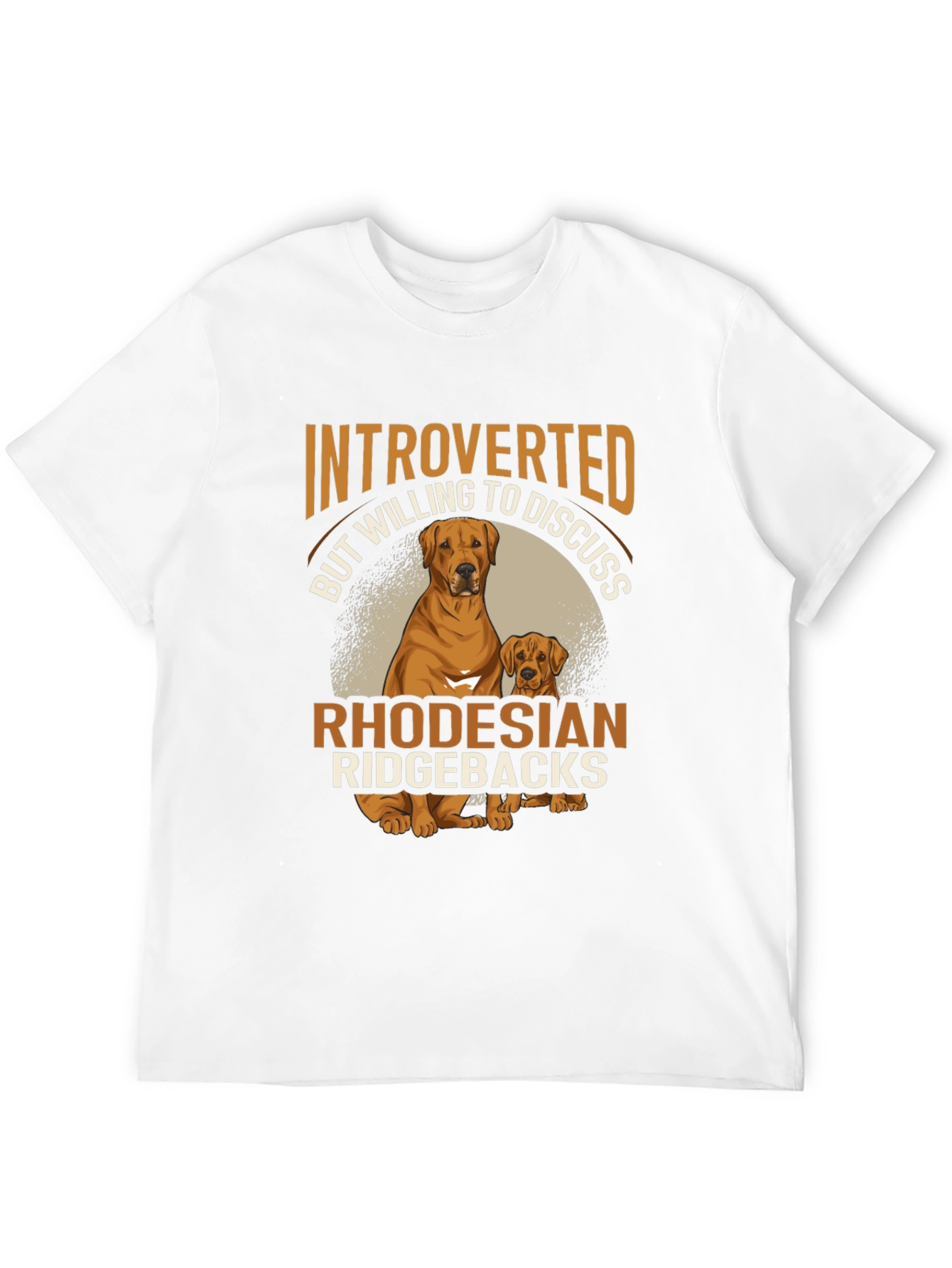 Introverted Ridgeback Lover T-Shirt – Funny Dog Lover Tee