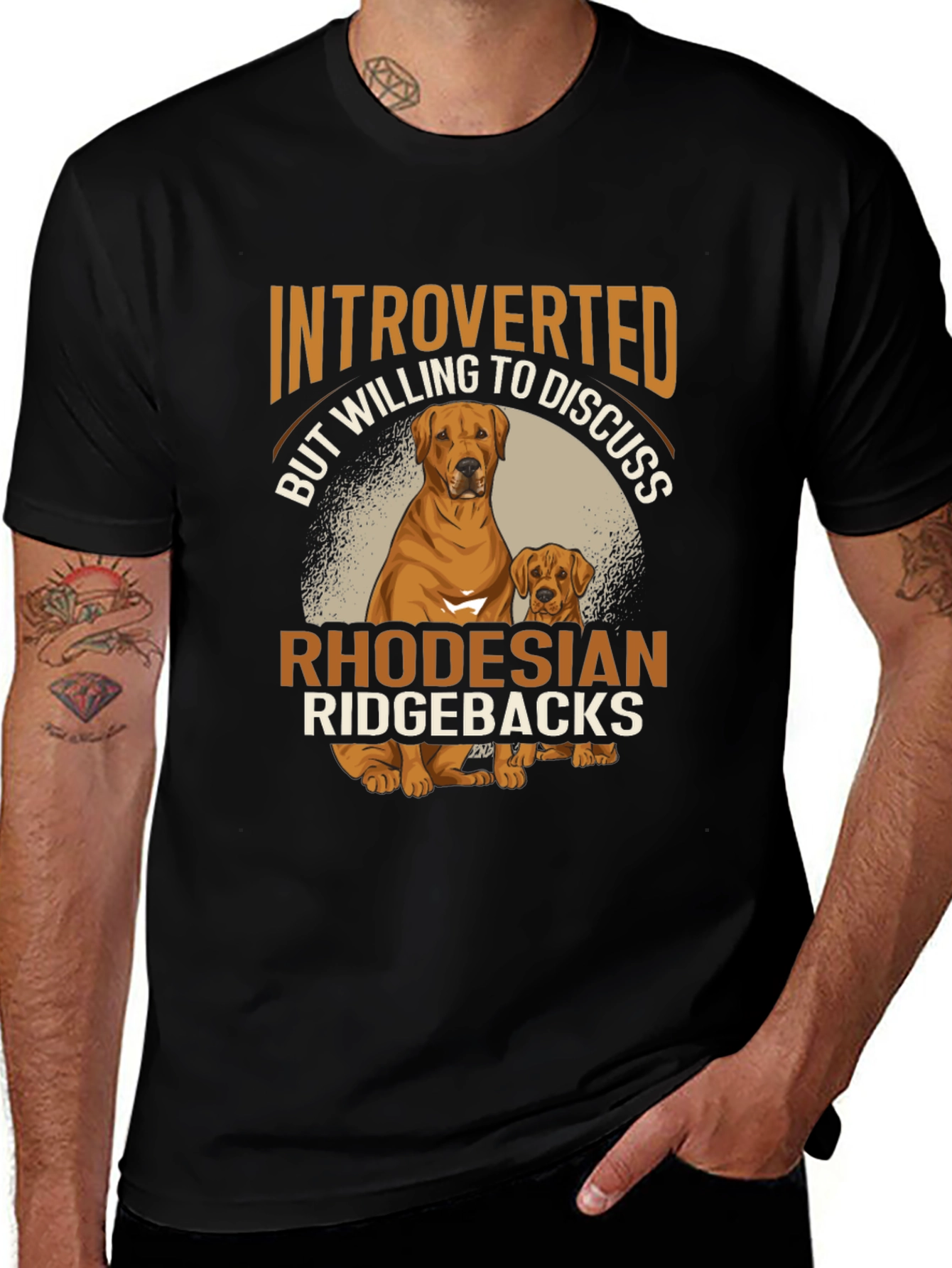 Introverted Ridgeback Lover T-Shirt – Funny Dog Lover Tee