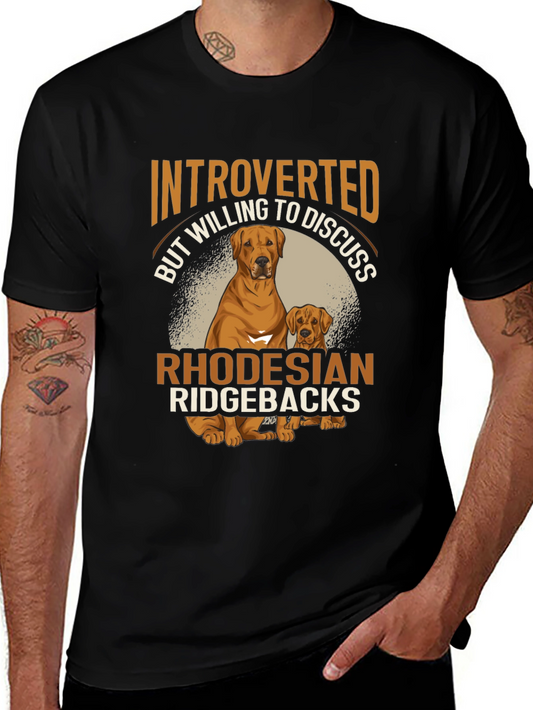Introverted Ridgeback Lover T-Shirt – Funny Dog Lover Tee