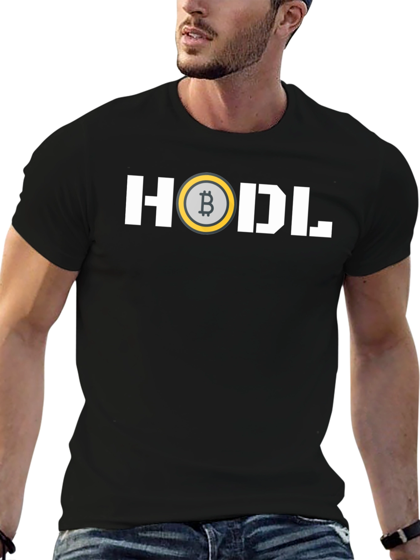 HODL Bitcoin Crypto T-Shirt - Black Cotton Tee