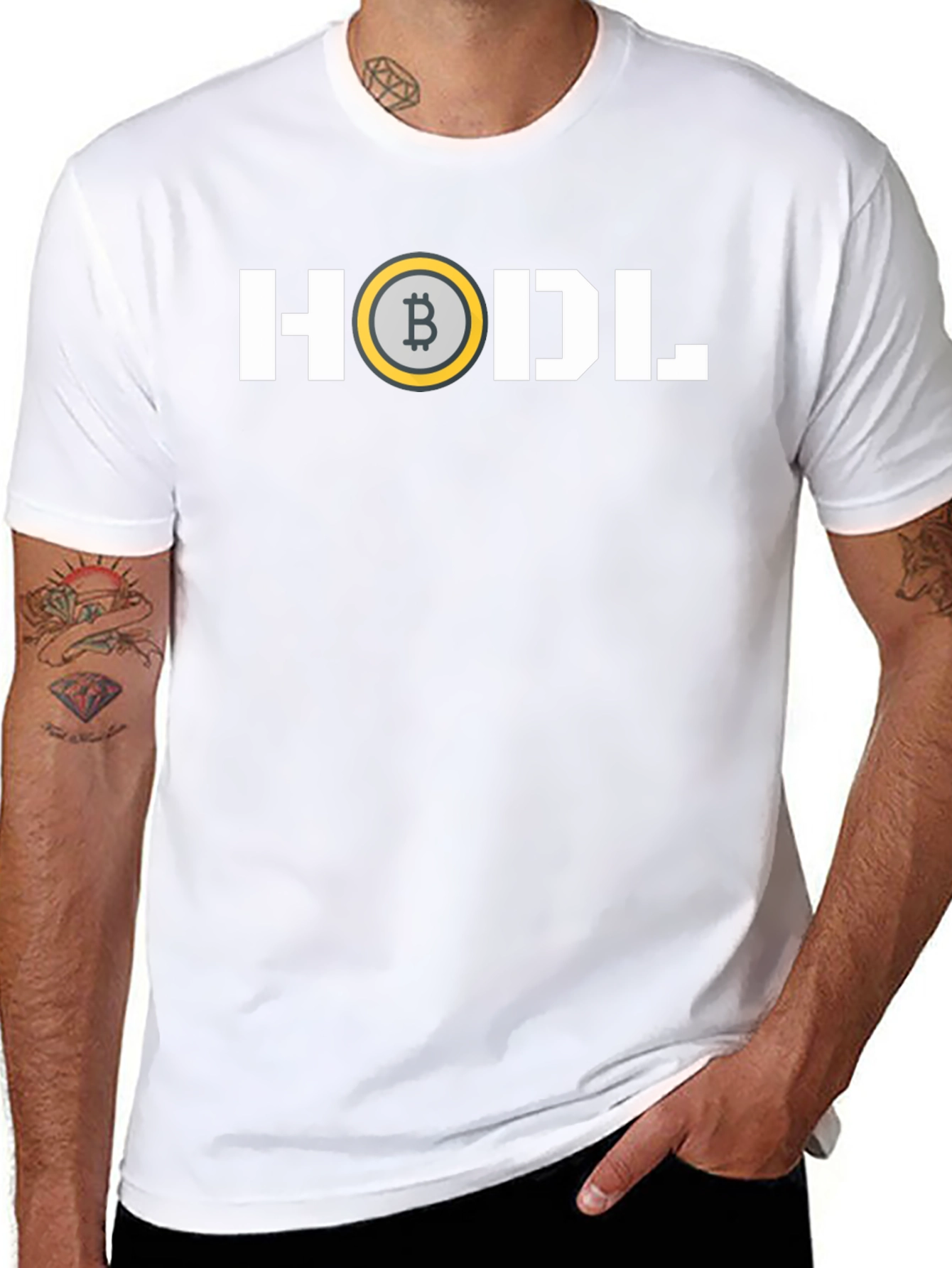 HODL Bitcoin Crypto T-Shirt - Black Cotton Tee