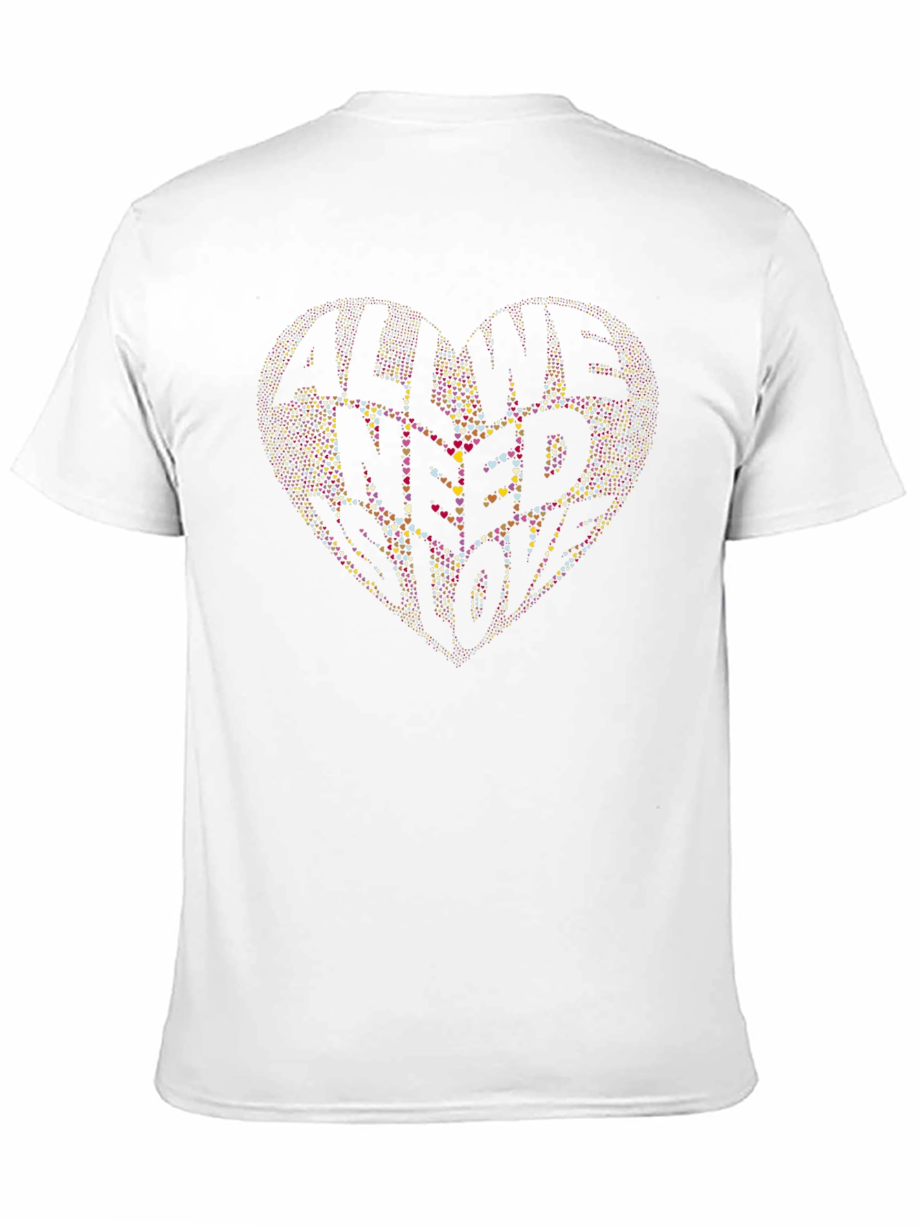 All We Need Is Love Heart Graphic Black T-Shirt