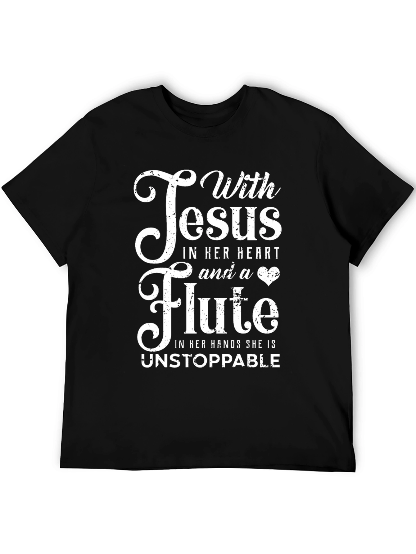 Jesus and Flute T-Shirt - Christian Musician Tee