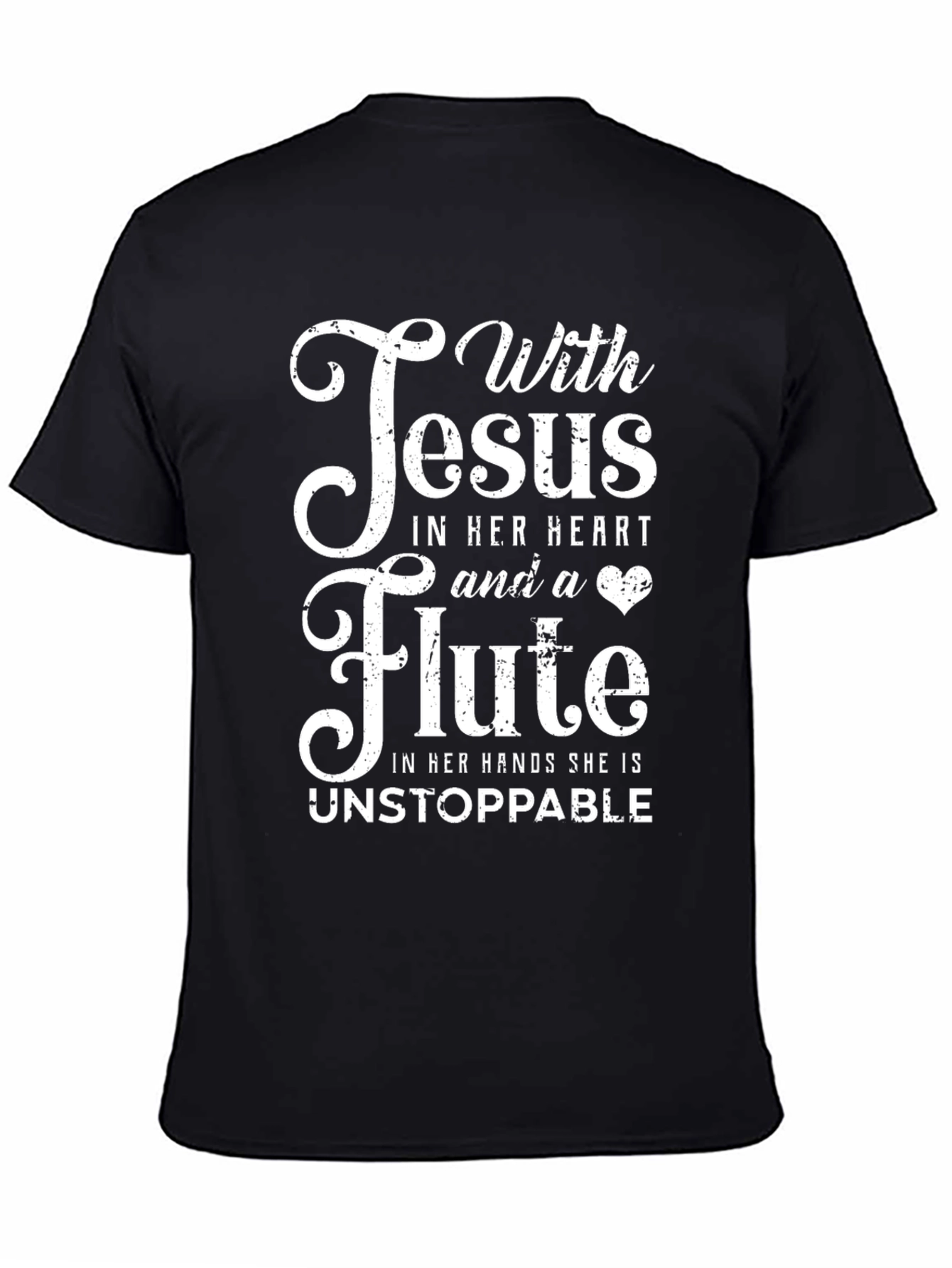 Jesus and Flute T-Shirt - Christian Musician Tee