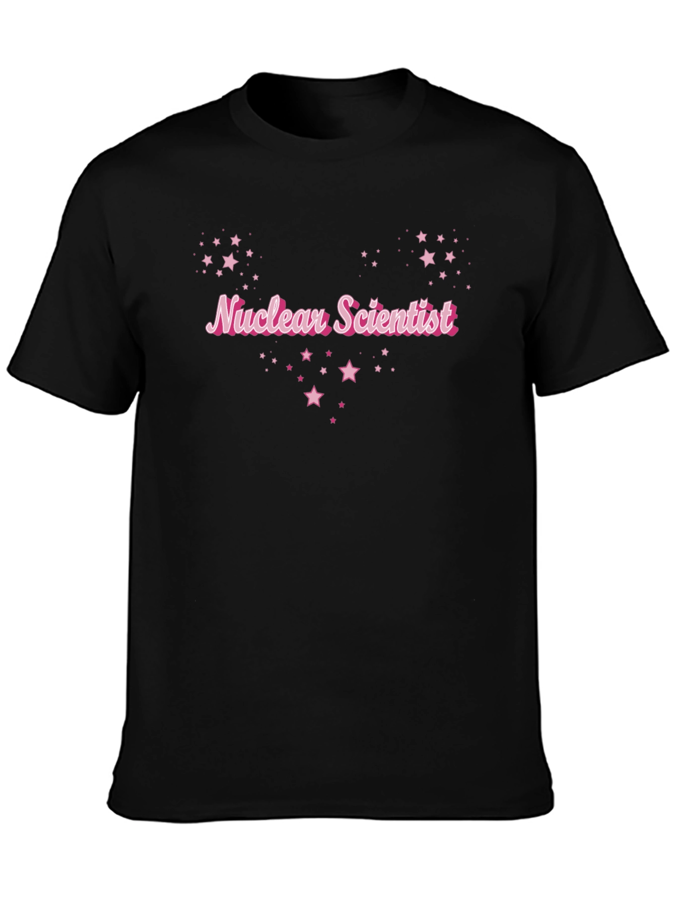 Nuclear Scientist Starry Graphic Black T-Shirt