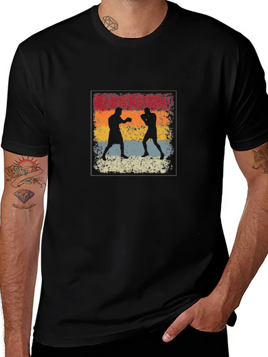 Vintage Boxing Silhouette Graphic Tee
