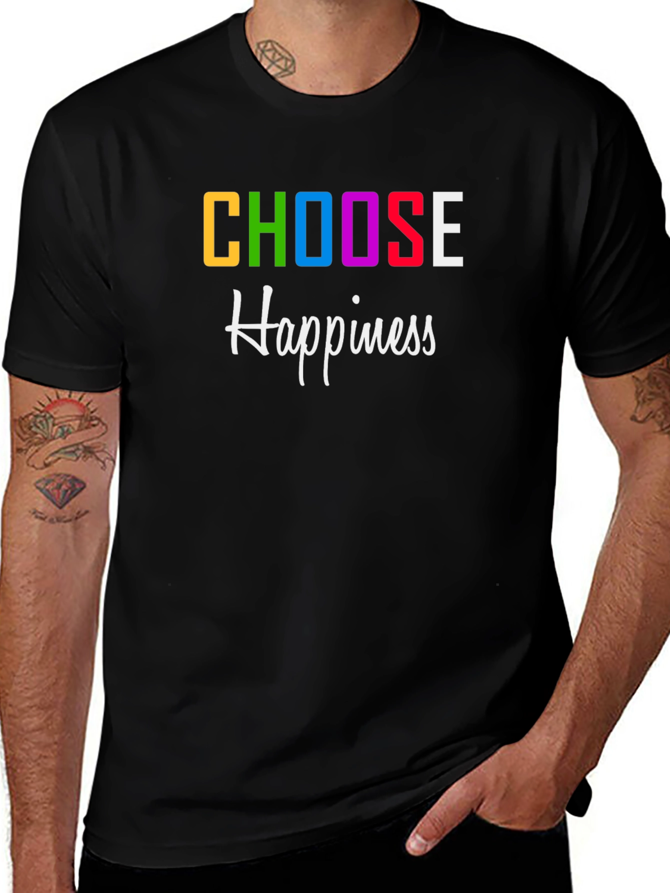 Choose Happiness Graphic Print T-Shirt