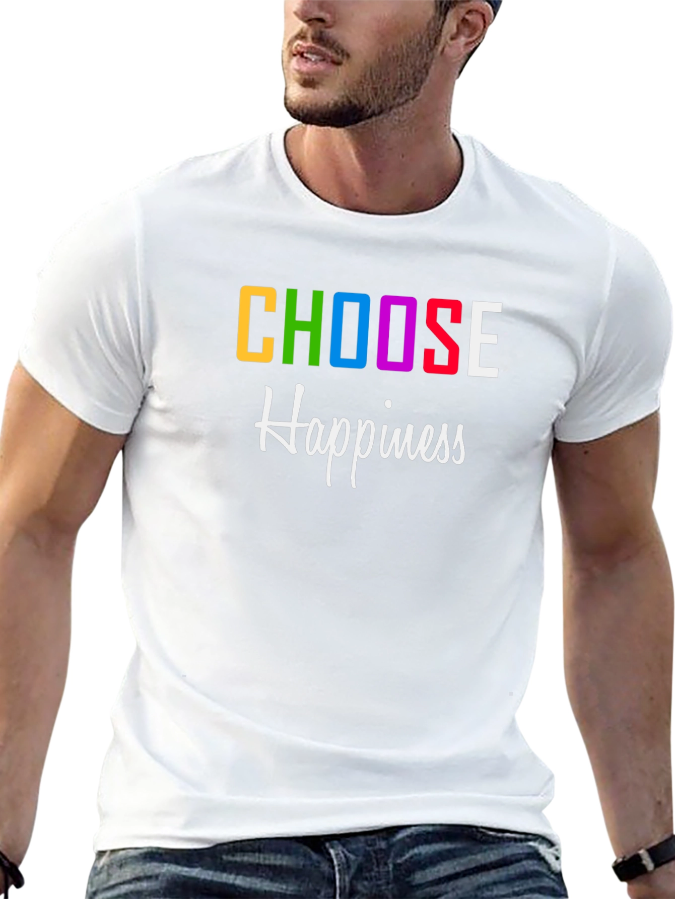 Choose Happiness Graphic Print T-Shirt