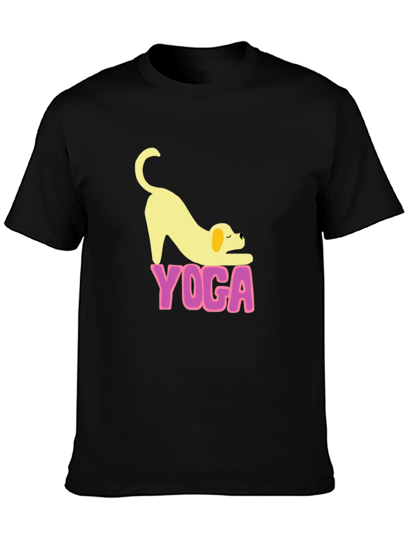 Yoga Dog Black T-Shirt