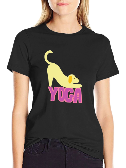 Yoga Dog Black T-Shirt