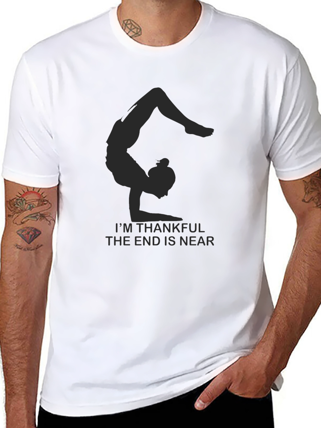 Yoga Pose T-Shirt - Thankful Statement