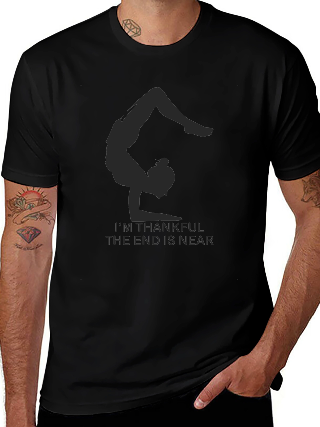 Yoga Pose T-Shirt - Thankful Statement