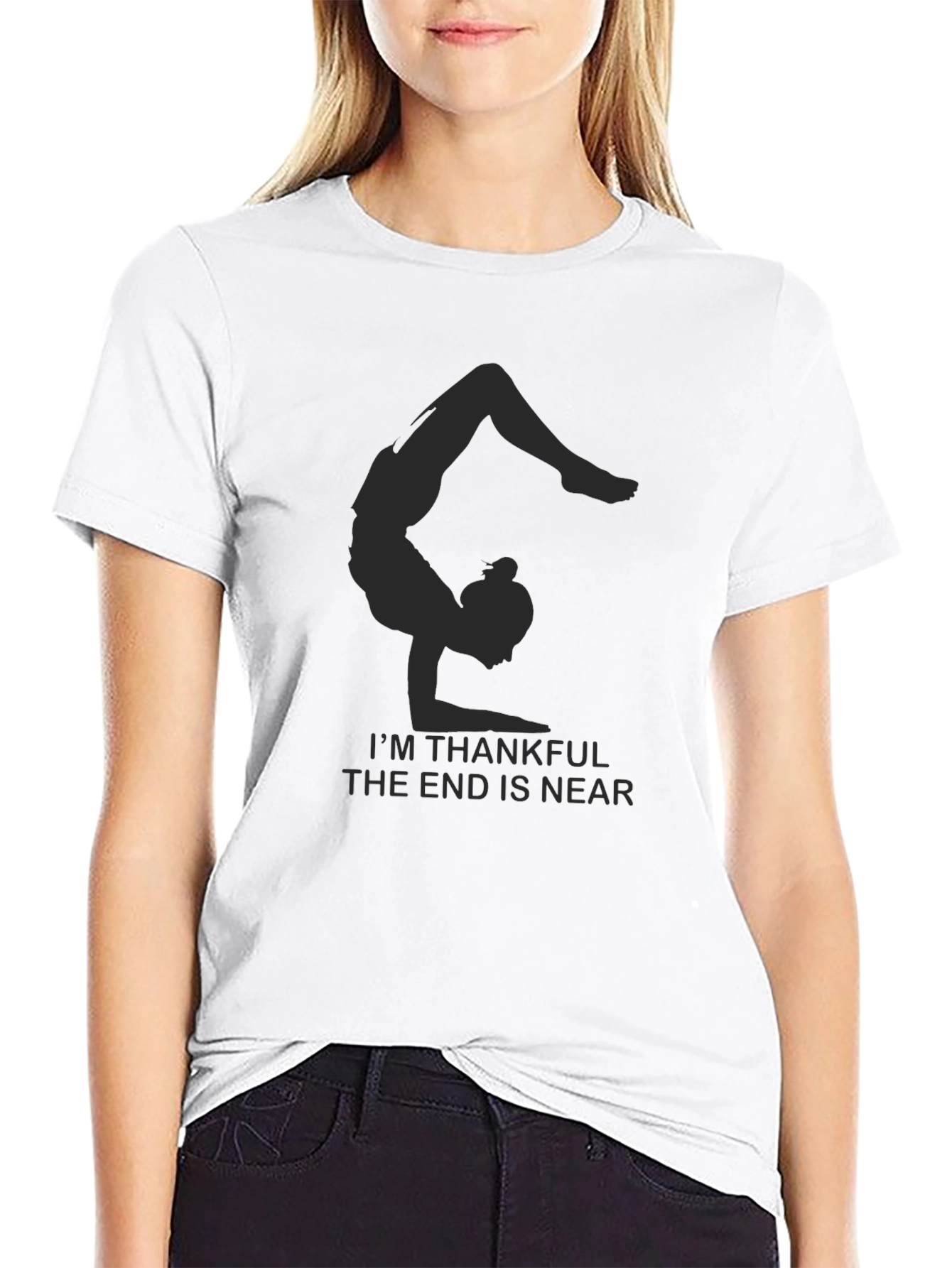 Yoga Pose T-Shirt - Thankful Statement