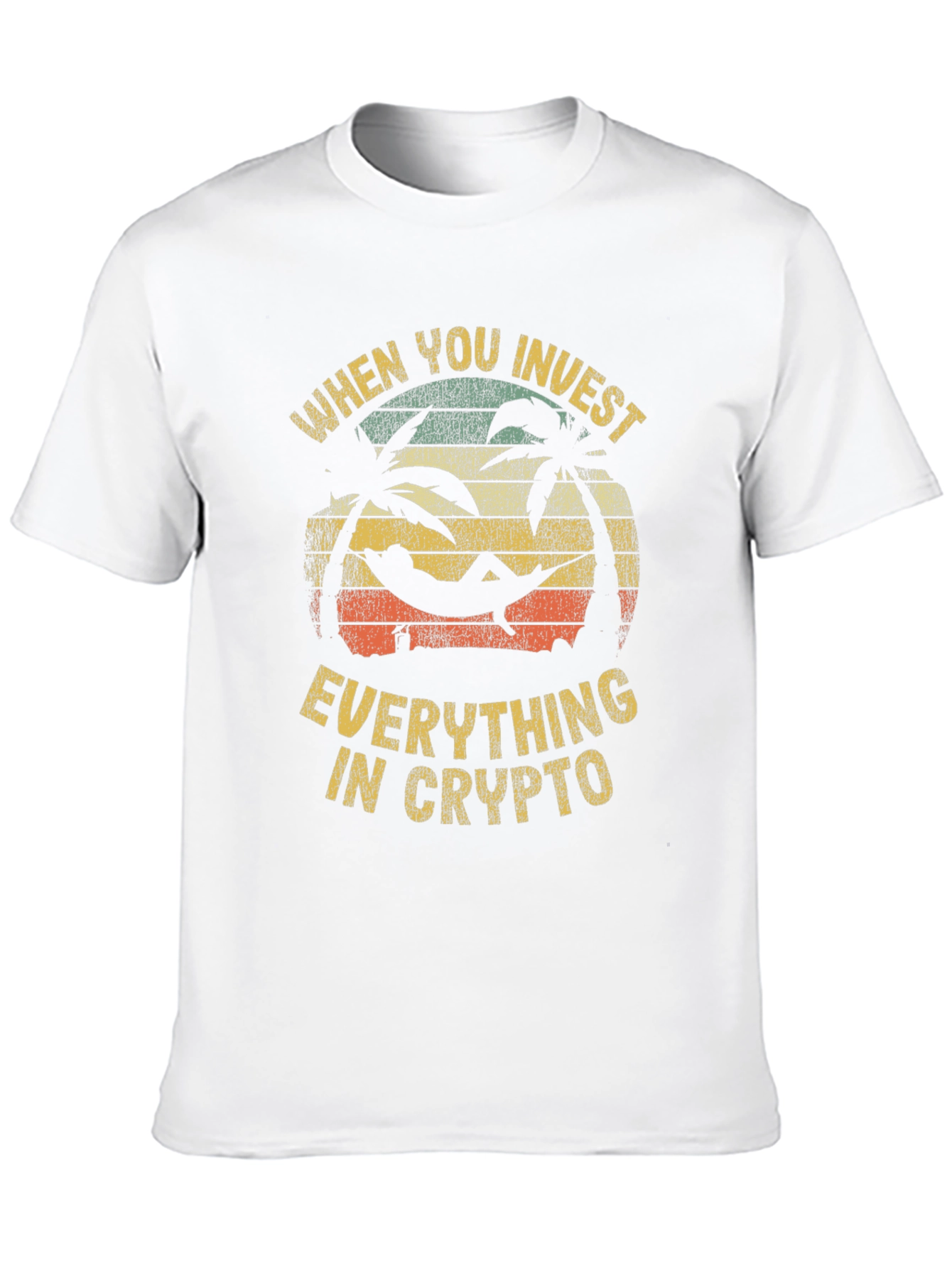 Crypto Investment T-Shirt: Beach Hammock Design