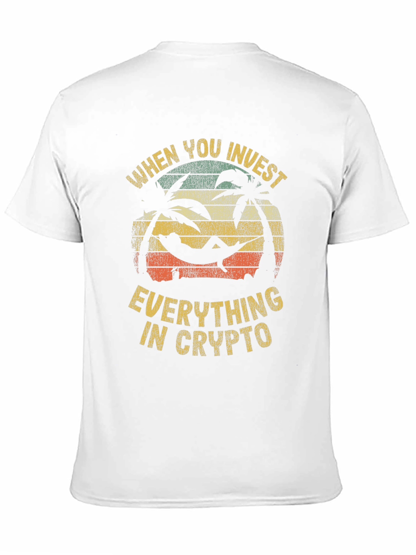 Crypto Investment T-Shirt: Beach Hammock Design